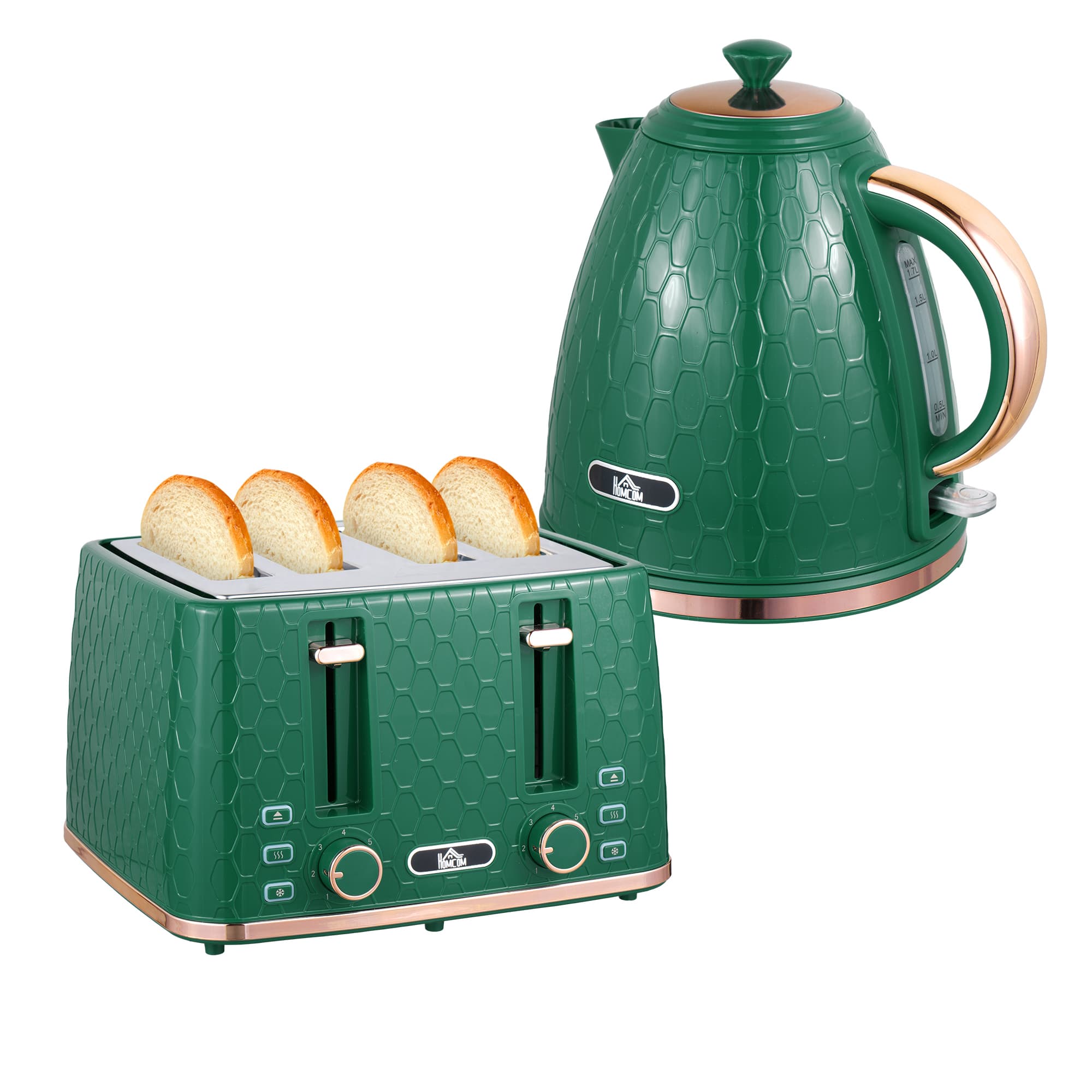 Transform Your Mornings with this Green Honeycomb Breakfast Set - Green