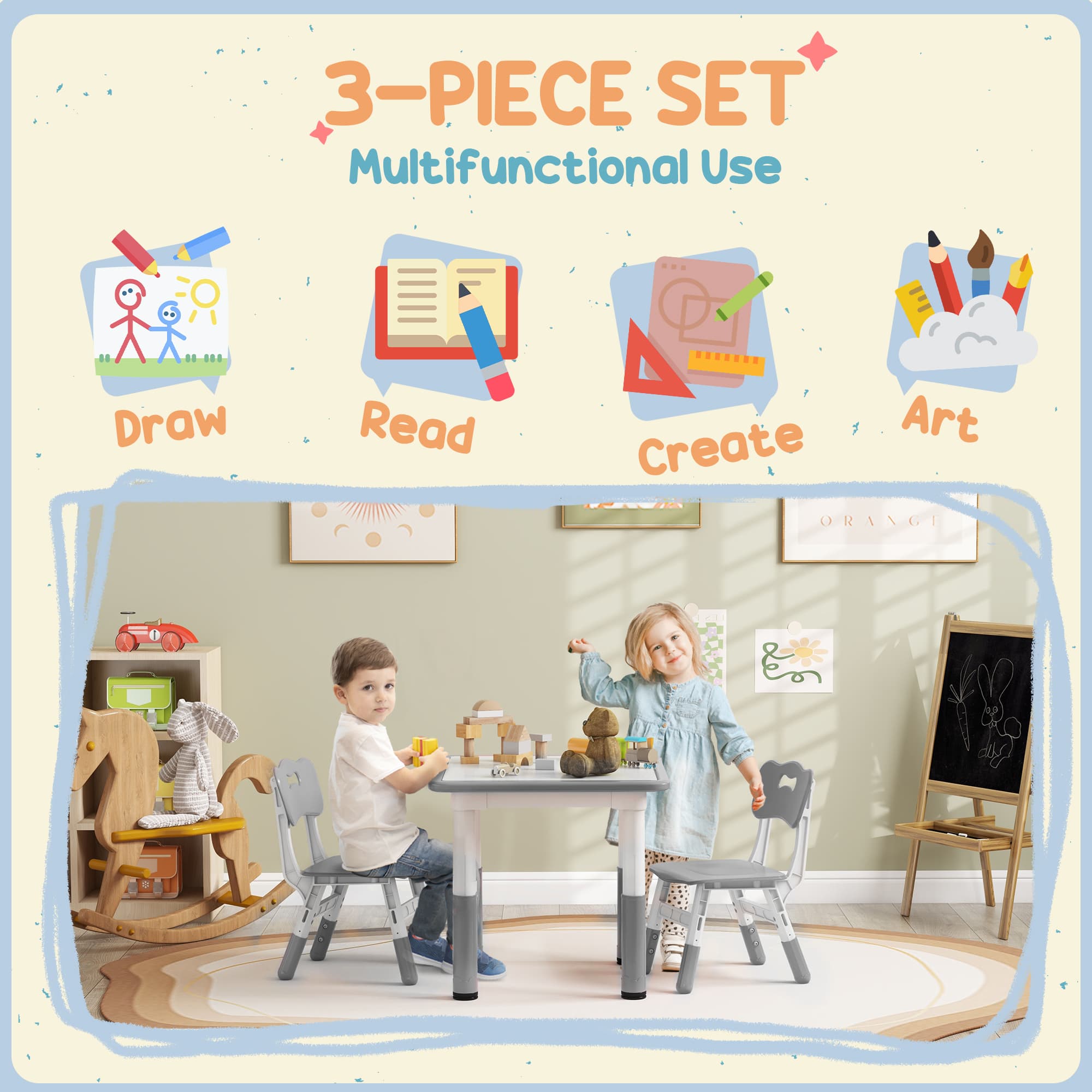 Transform Playtime with this Height Adjustable Toddler Table Set - image 5