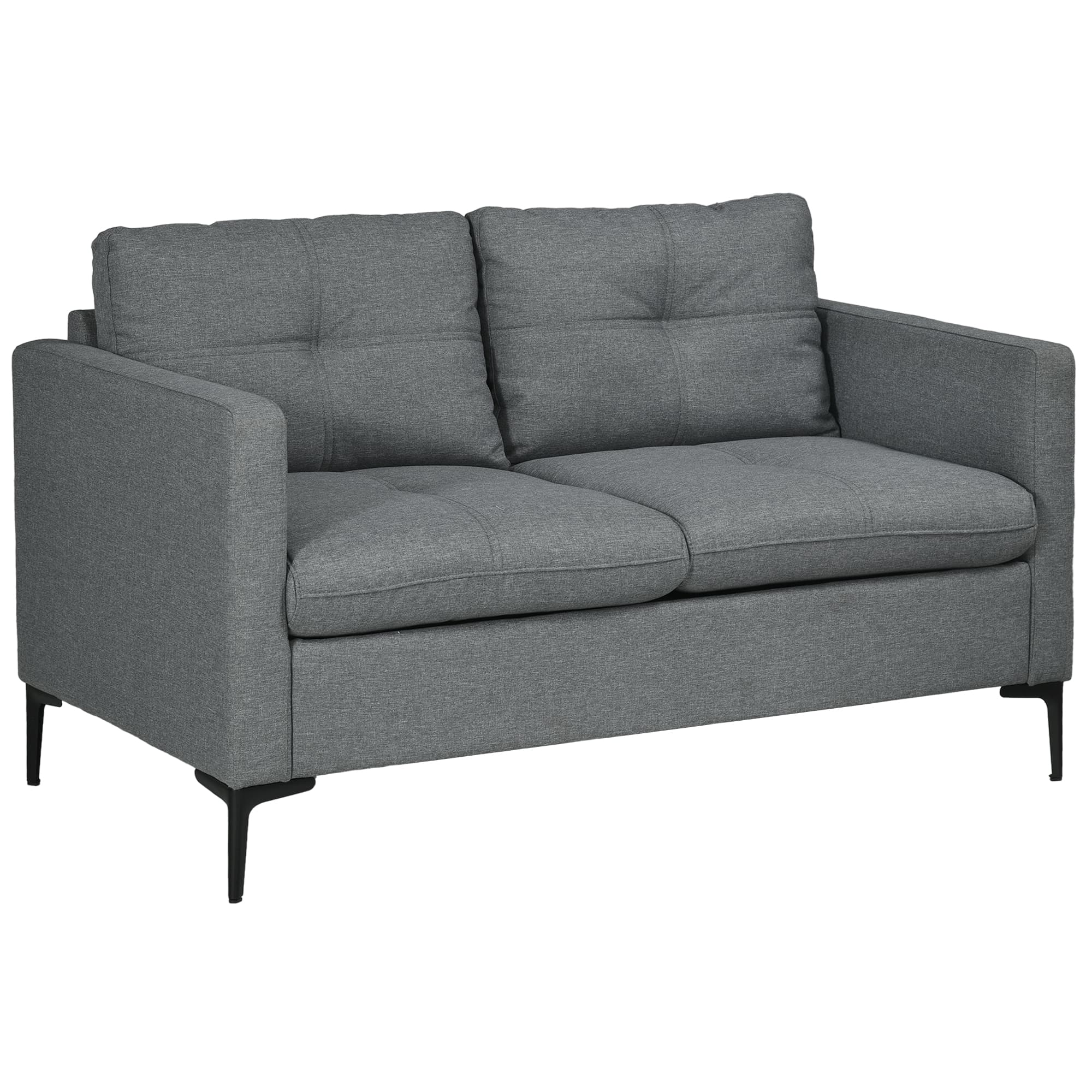 Transform Your Space with this Grey Two-Seater Sofa - Dark Grey