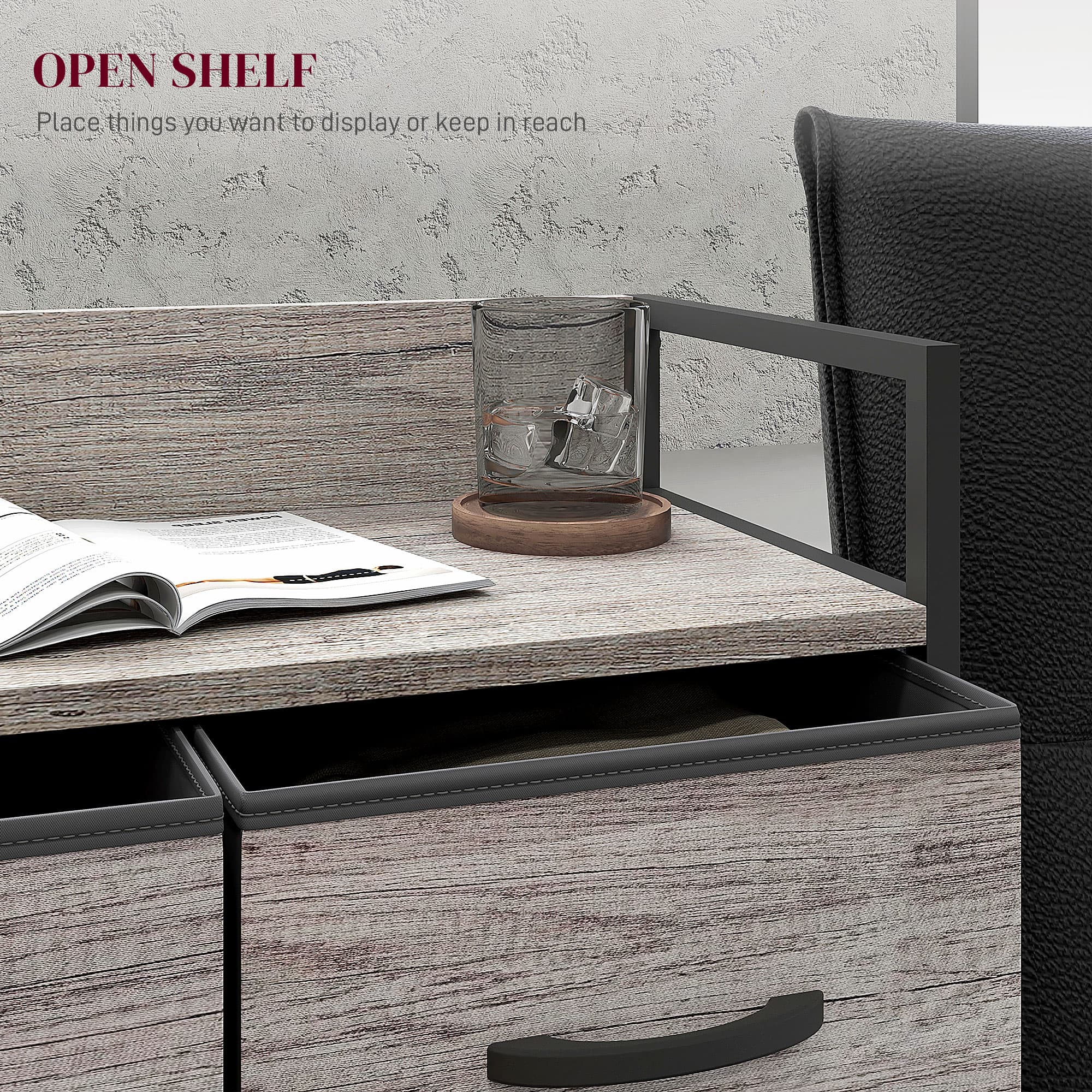 Four Fabric Drawers with an Industrial Wood-Effect Frame - image 4