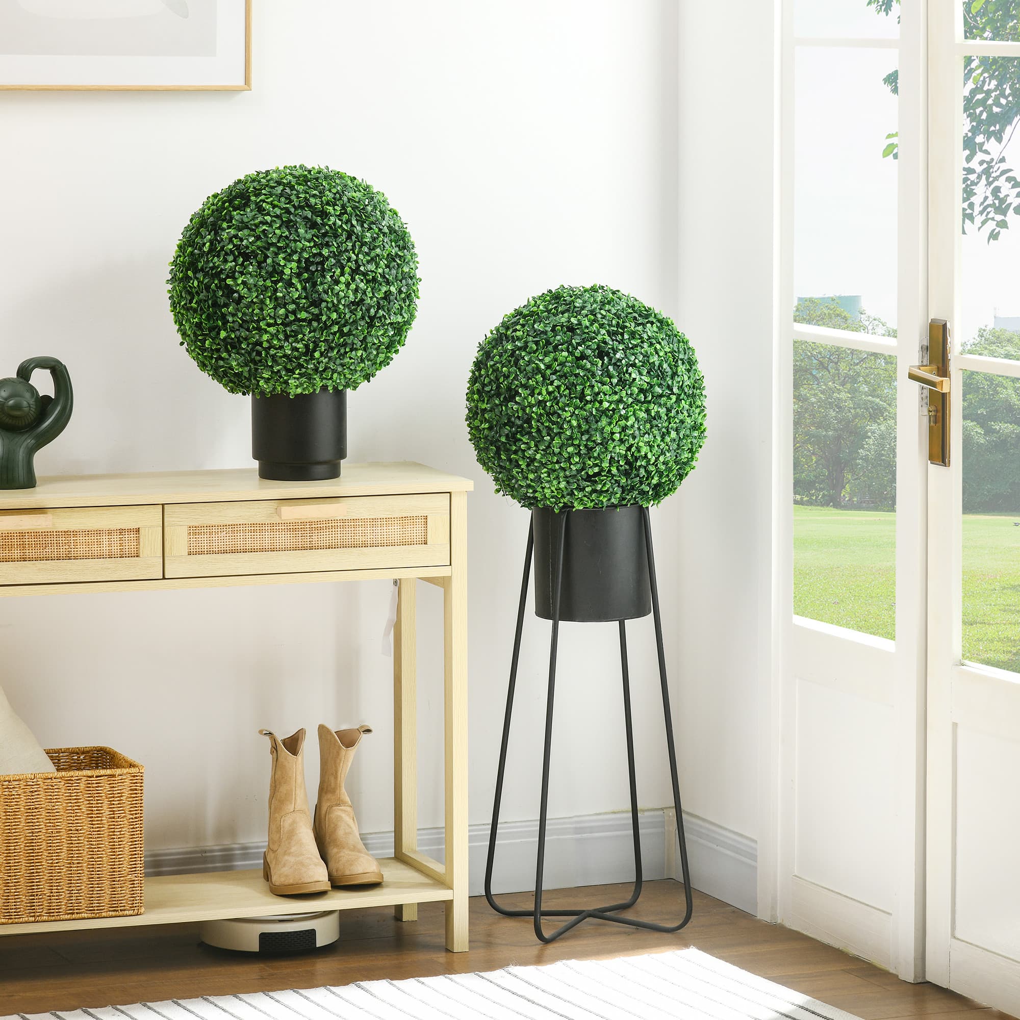 Set of Two 40cm Artificial Boxwood Balls - image 6