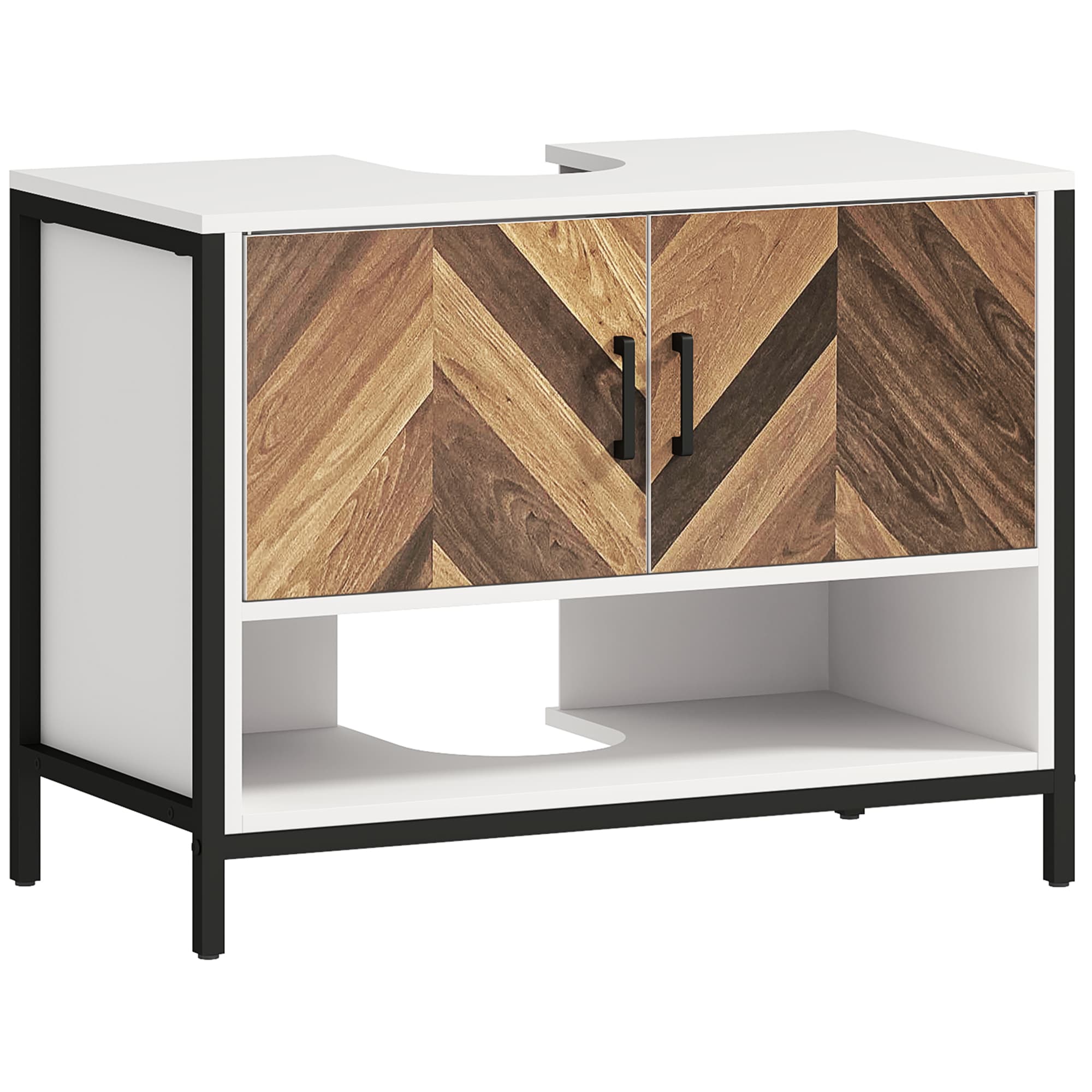 Transform Your Bathroom With This Rustic Under Sink Cabinet - Cream