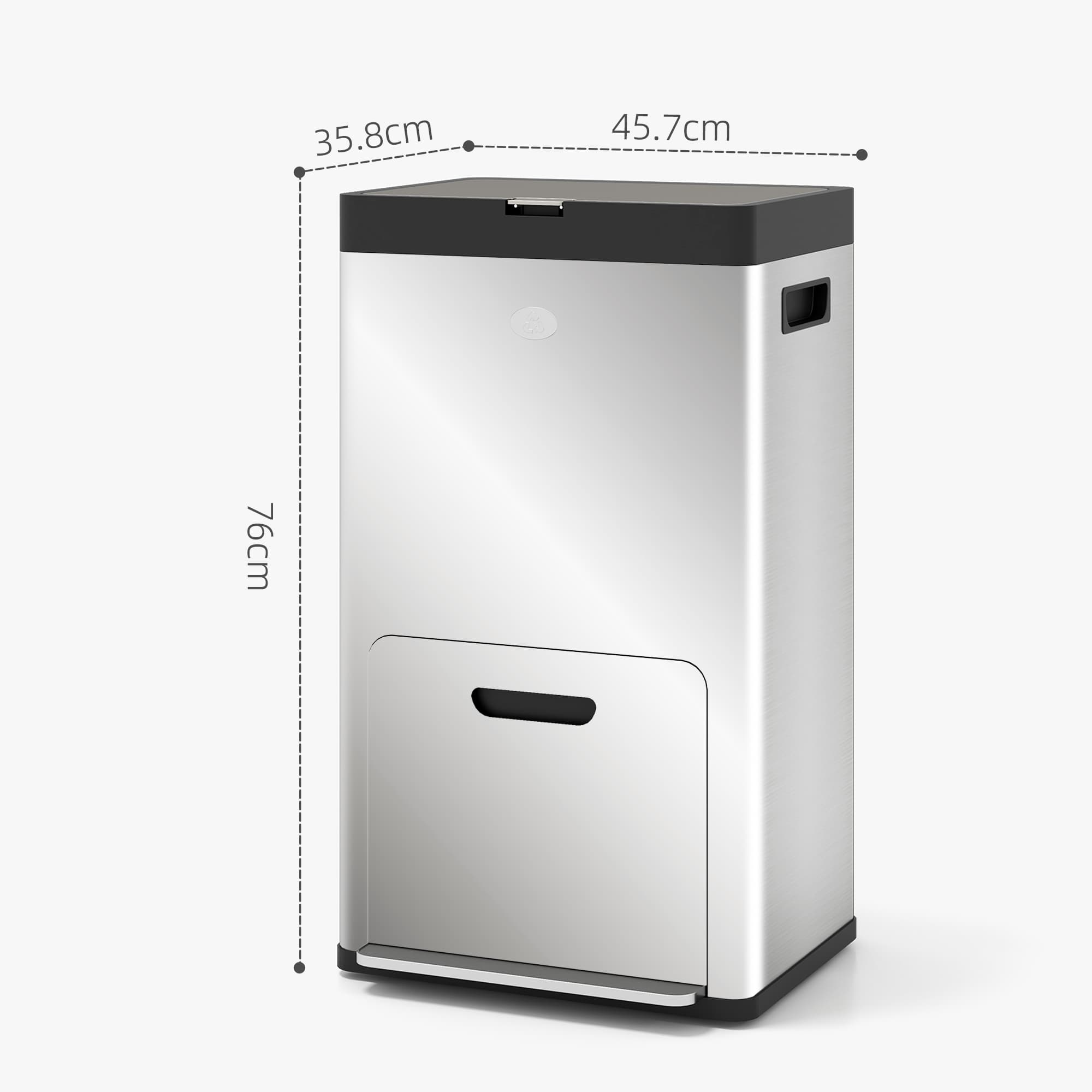 A 56L Triple Compartment Bin That Rolls and Deodorises - image 2