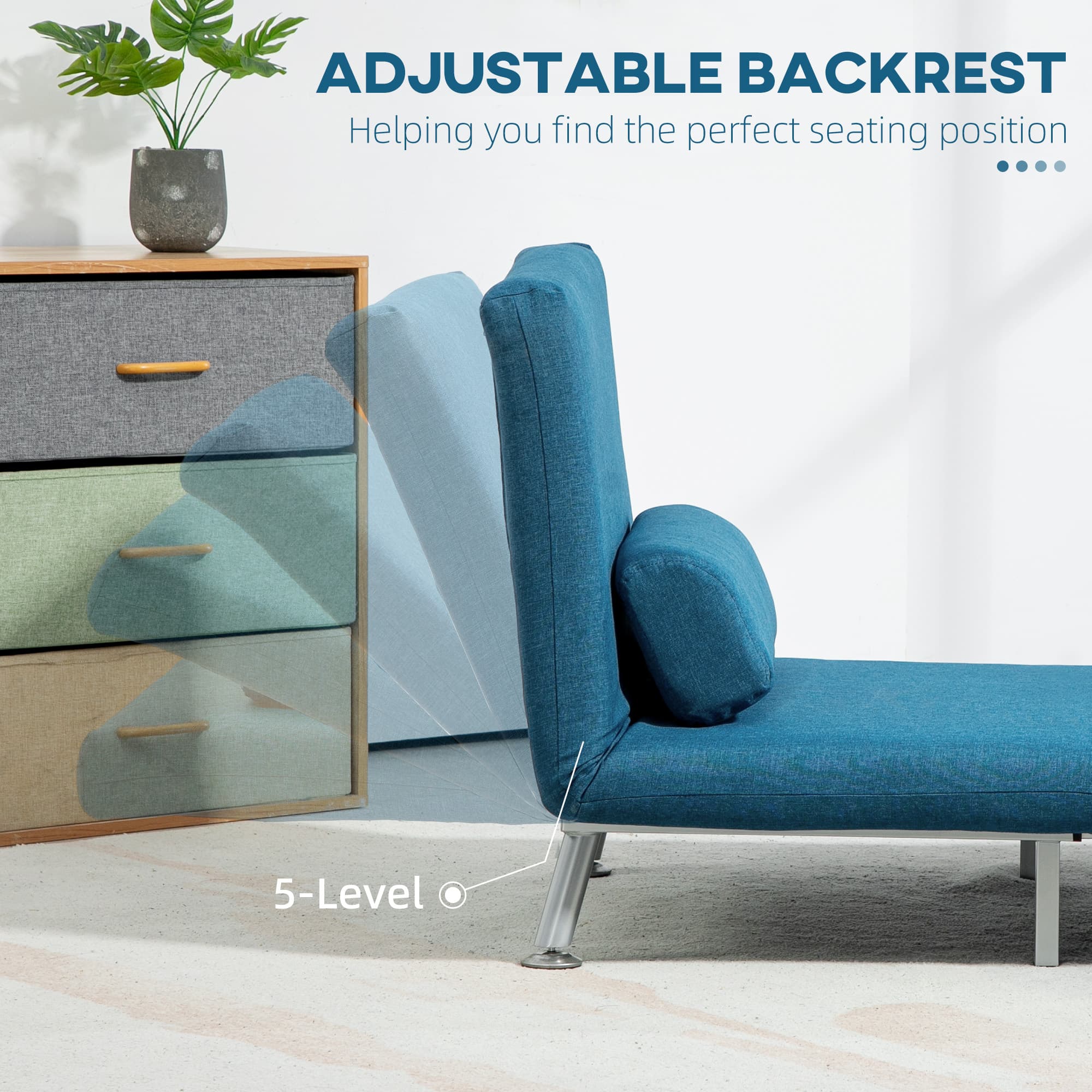 Transform Your Space With This Blue 3-in-1 Sleeper Chair - image 3
