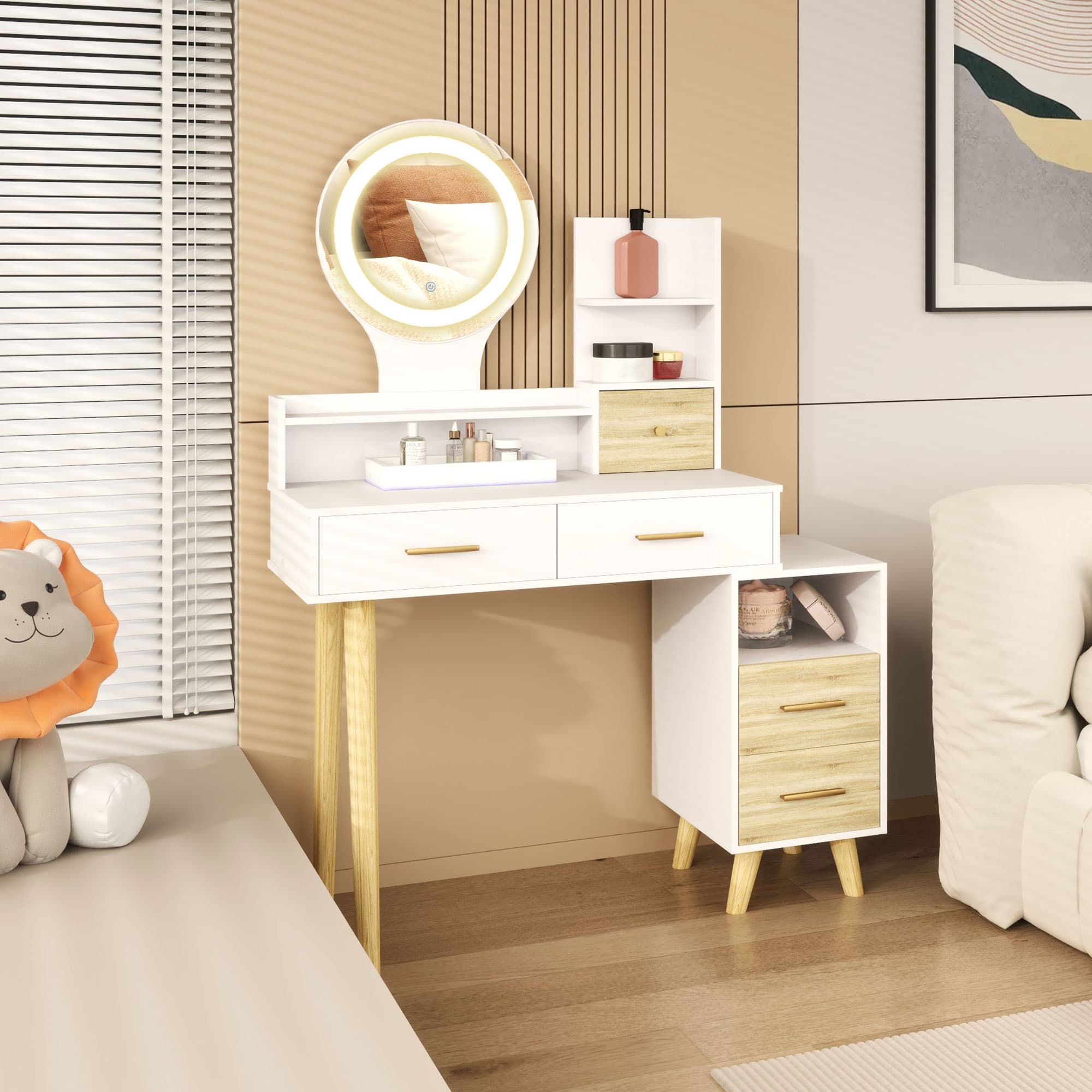 Transform Your Routine with this White LED Dressing Table - image 2