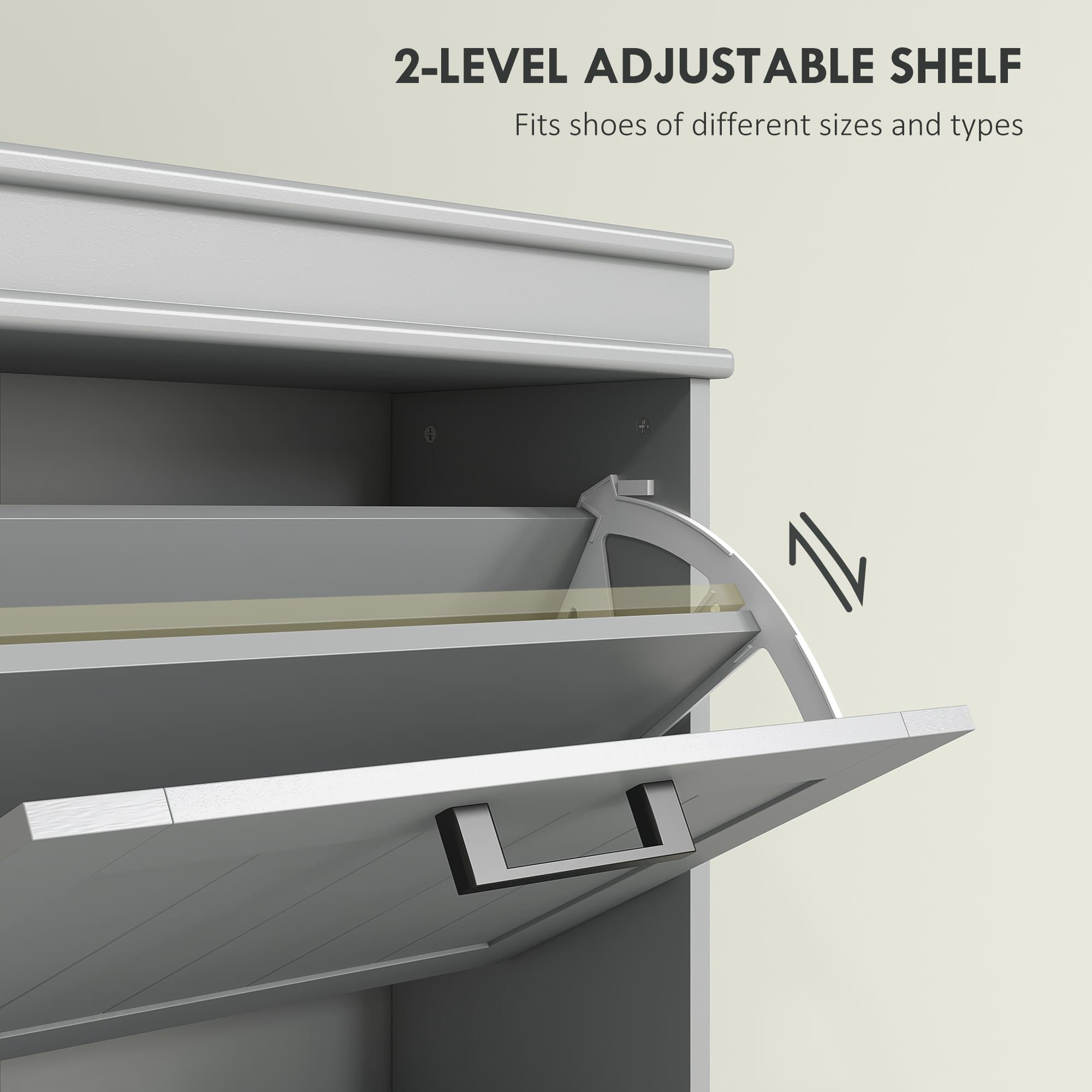 Transform Your Hallway with this Slimline Grey Shoe Cabinet - image 5