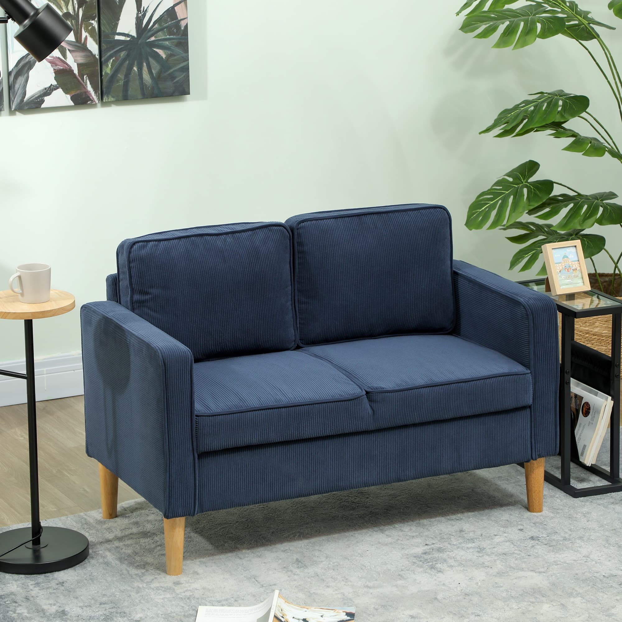 Transform Your Space with this Blue Corduroy Storage Sofa - image 5