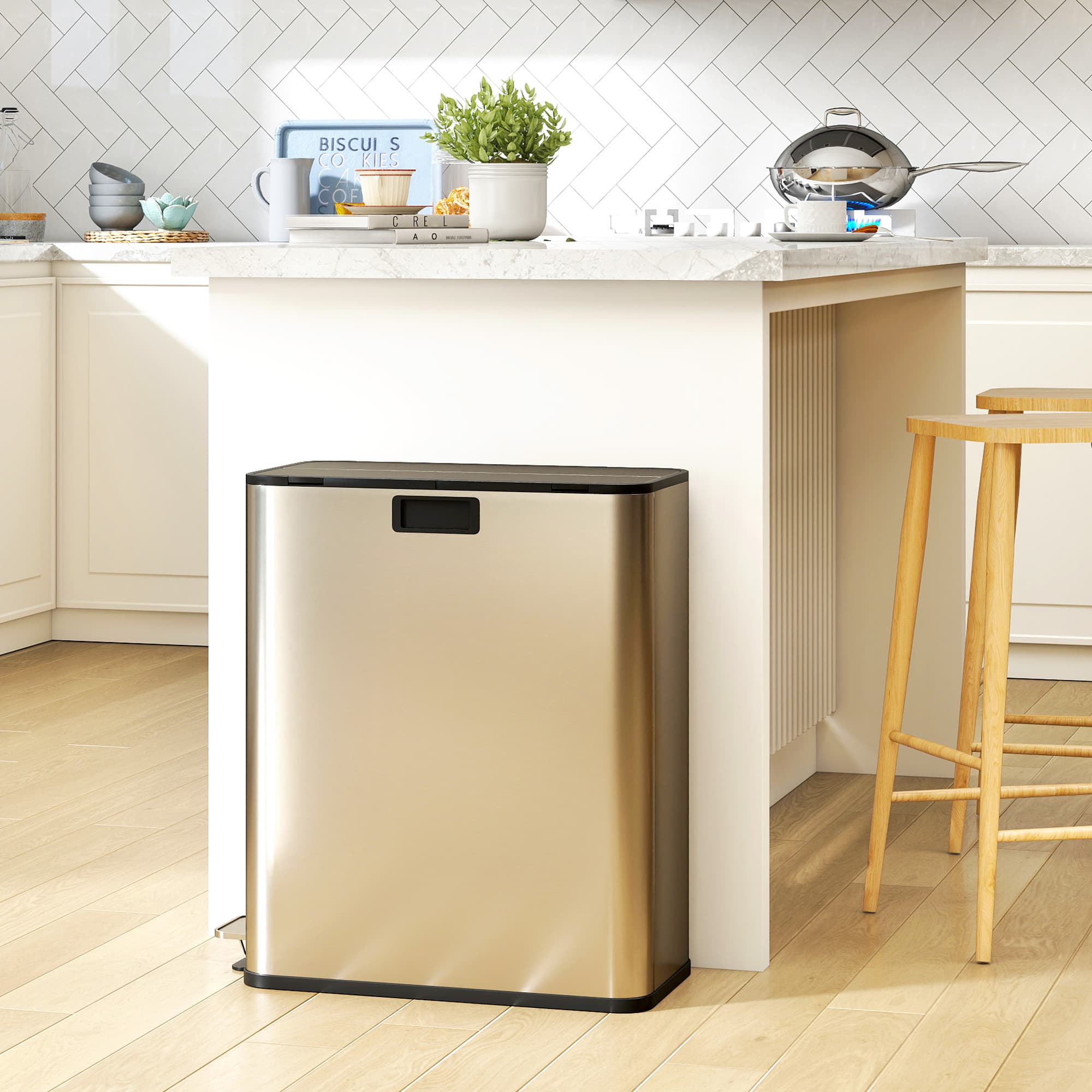 Effortless Recycling with the 56L Dual Compartment Kitchen Bin - image 4