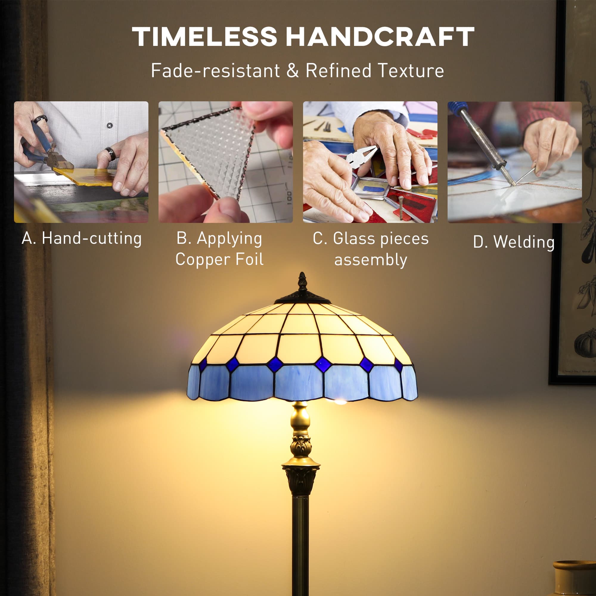 Transform Your Space with this Vintage Tiffany-Style Floor Lamp - image 4