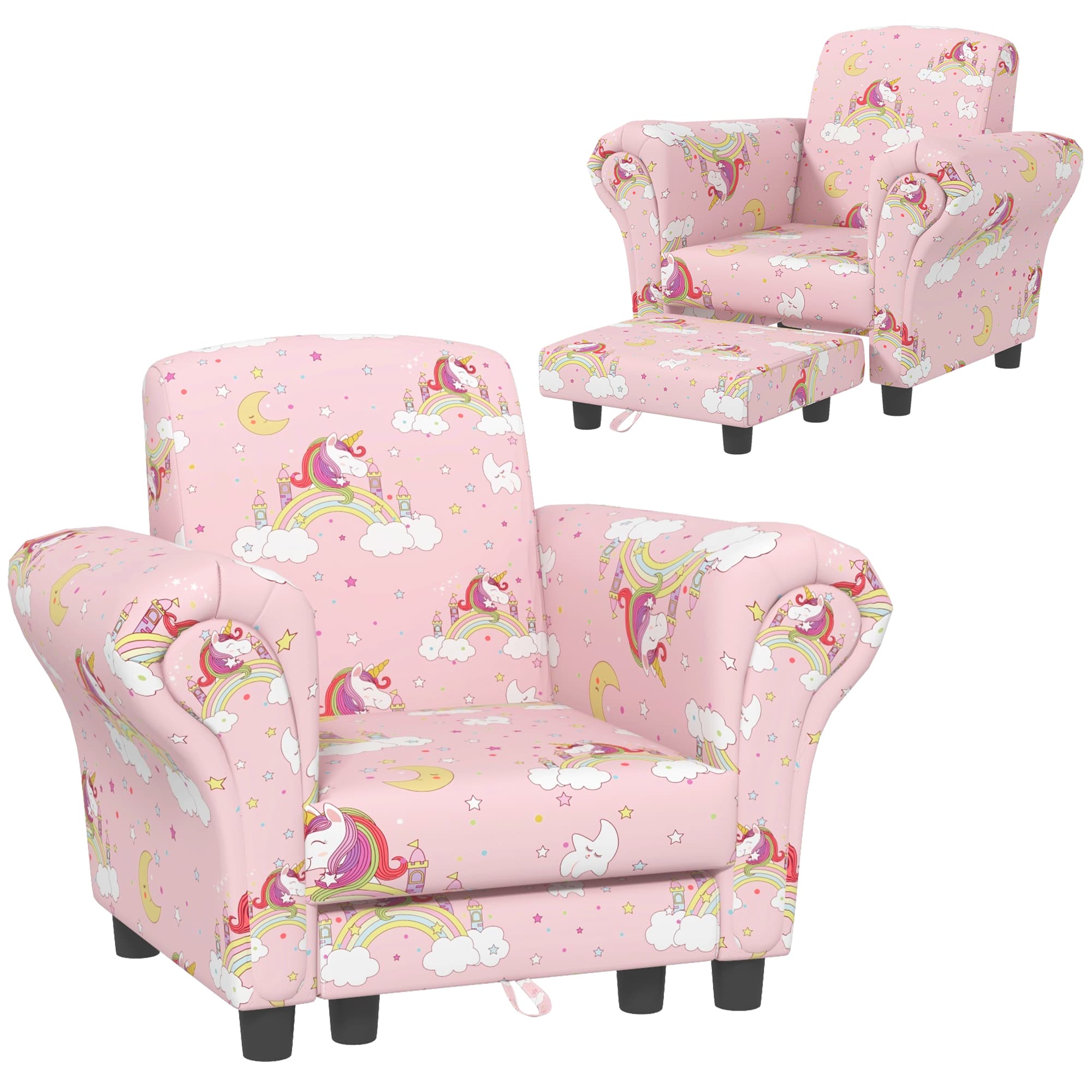 Transform Their Playroom with this Pink Unicorn Sofa Set - Pink