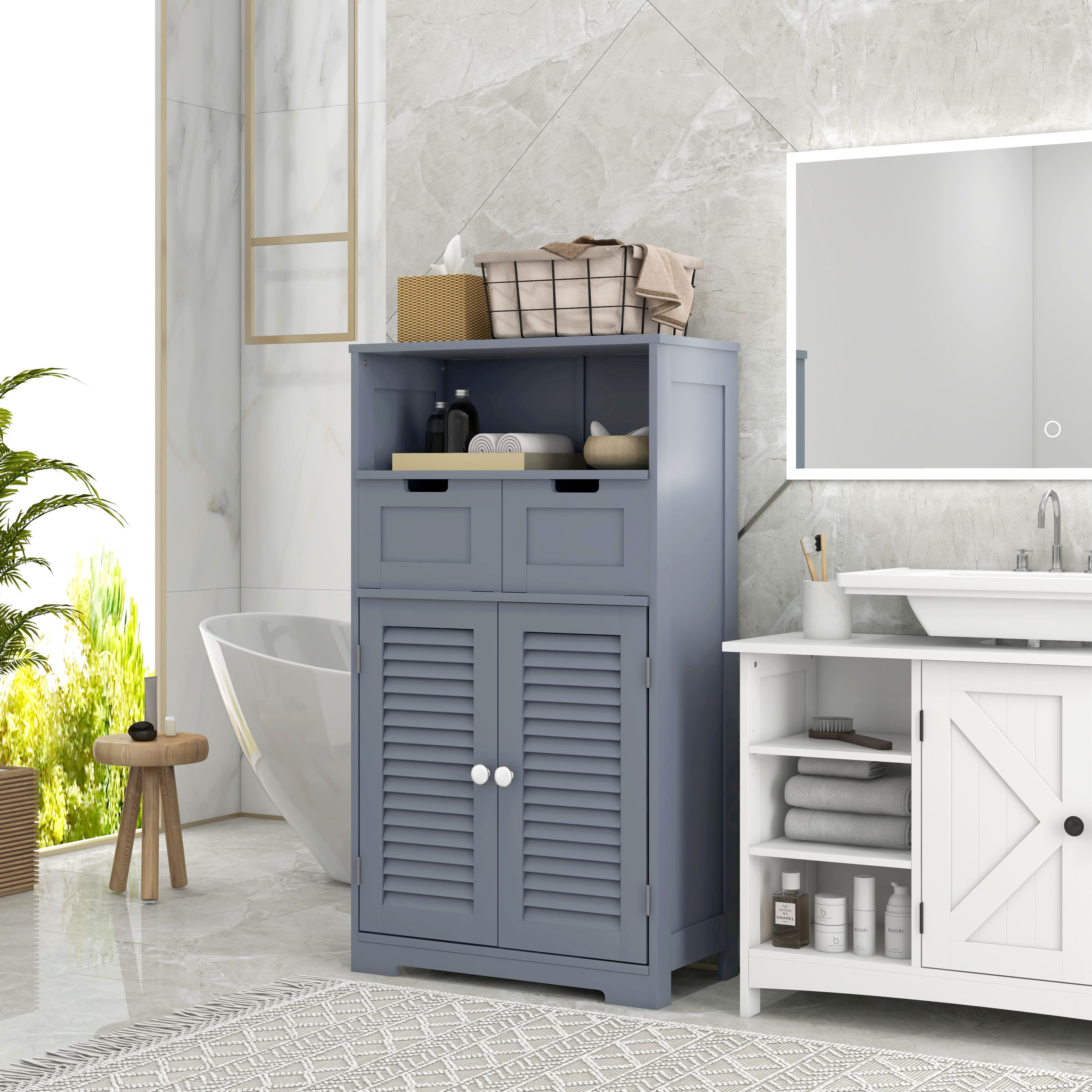Transform Your Space with this Grey Bathroom Storage Cabinet - image 4