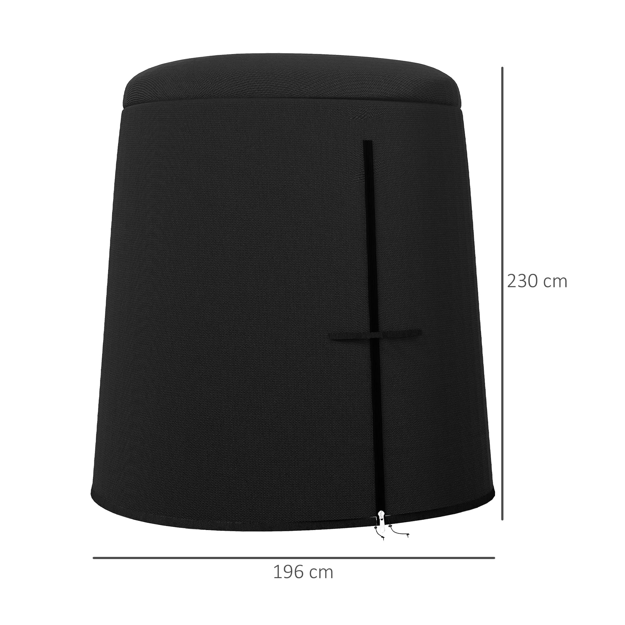 Black Hanging Egg Chair Cover - 196 x 230 cm - image 3