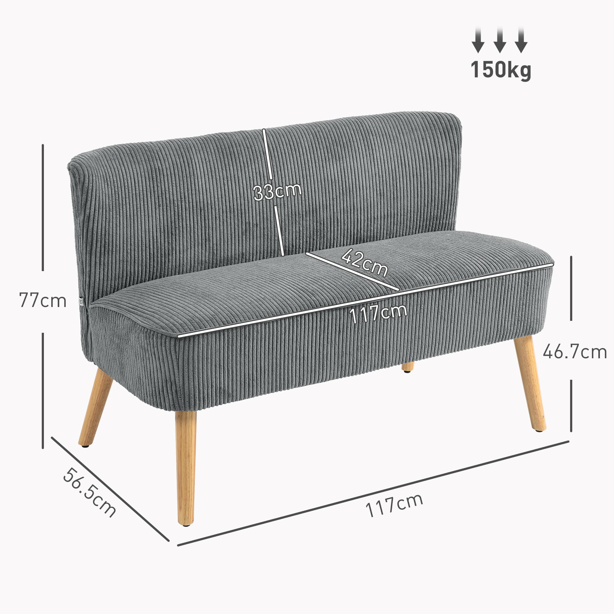 Transform Your Space with this Modern Grey Corduroy Sofa - image 5