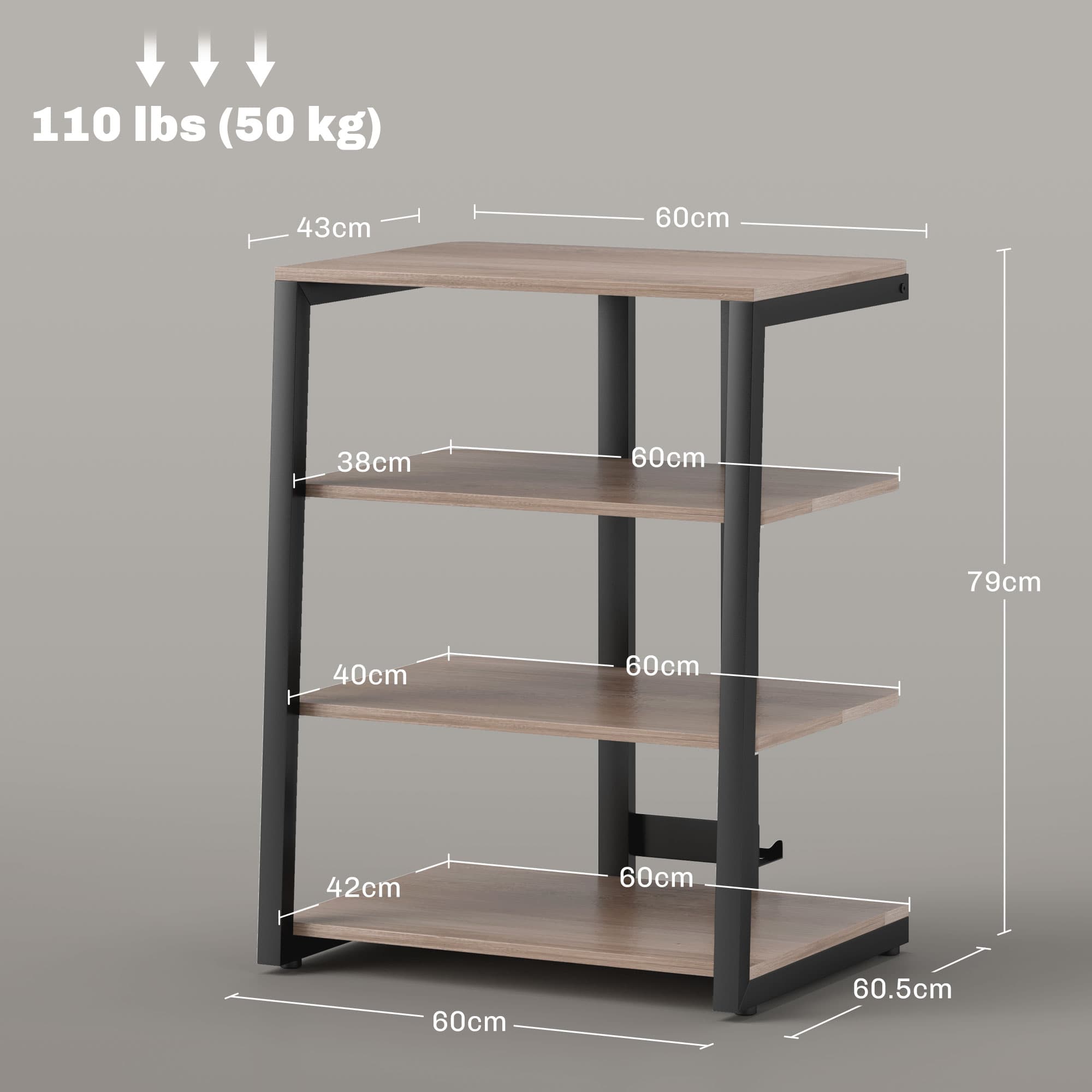 Transform Your Setup with this Grey 4-Tier HiFi Stand - image 4