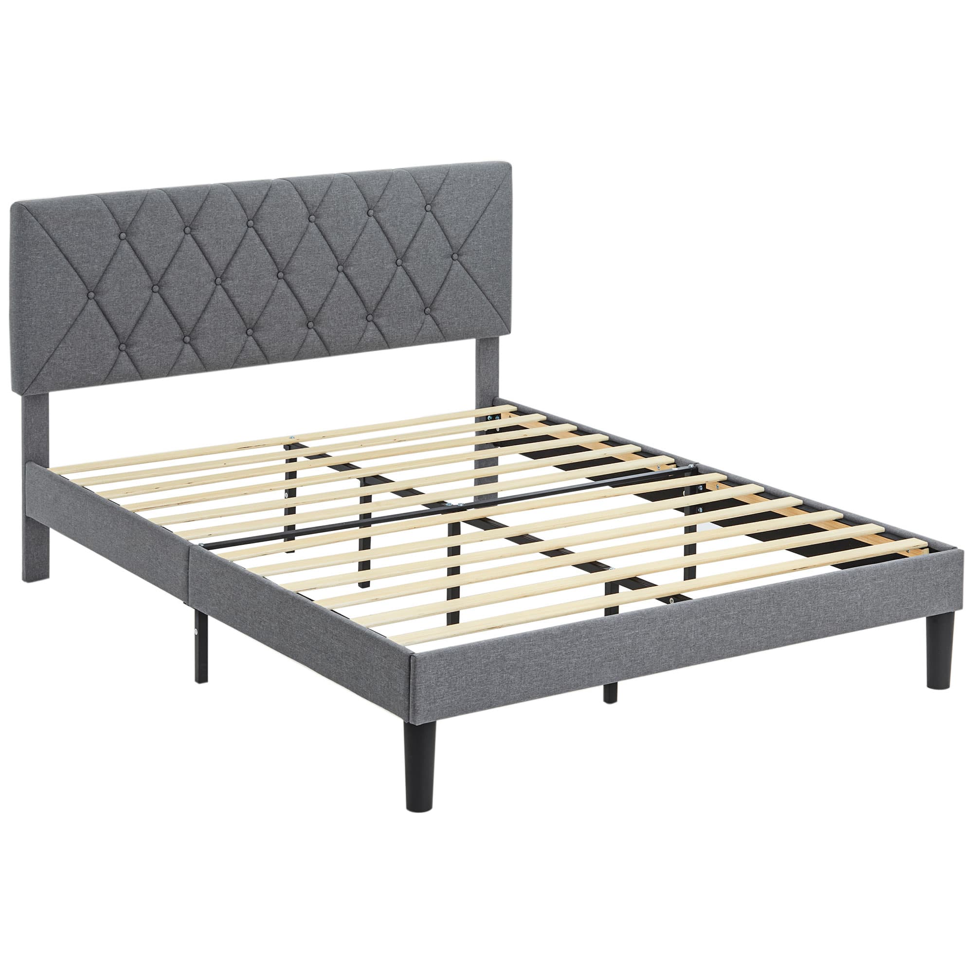 Transform Your Sleep with this Adjustable Grey Double Bed - Grey