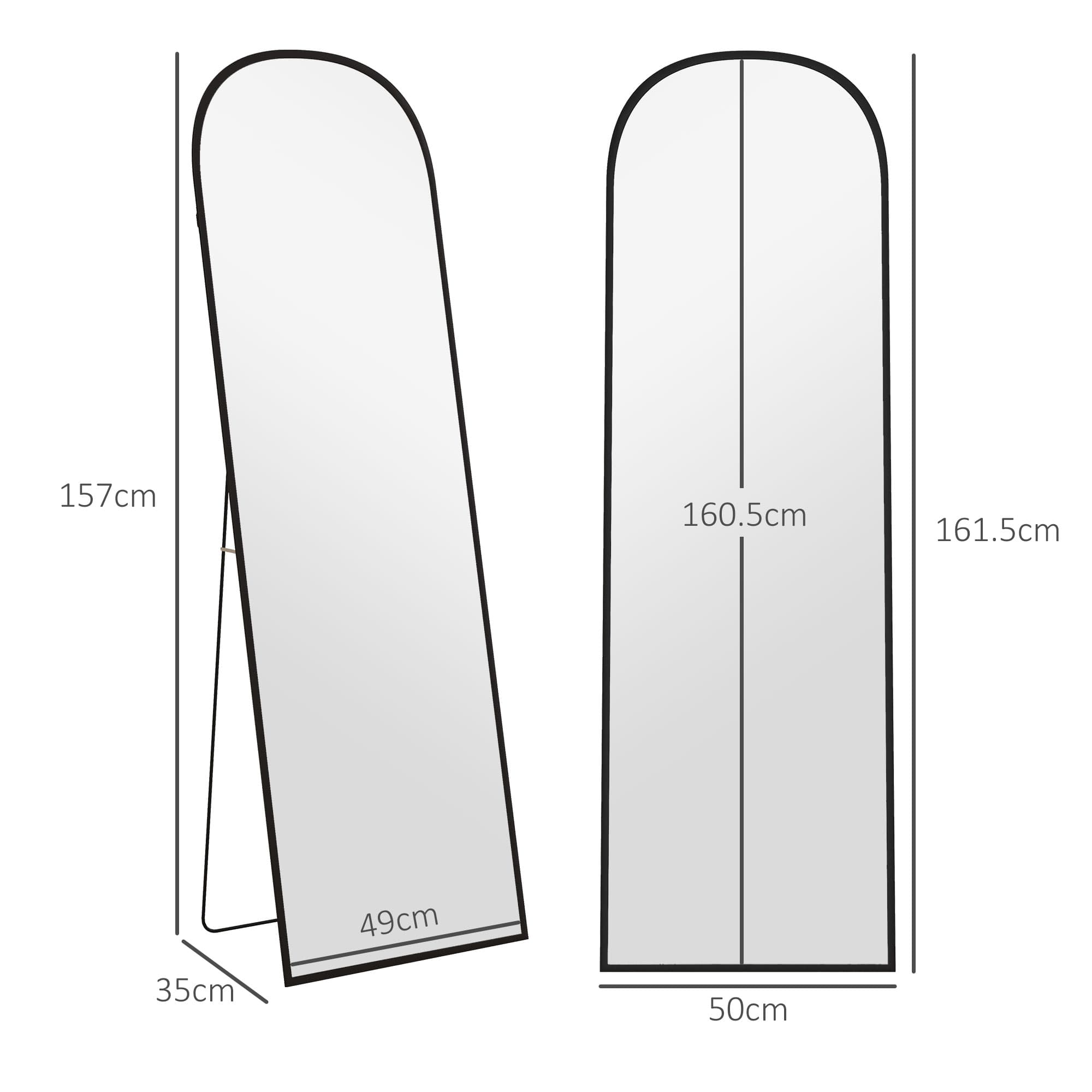 Transform Your Space with this 162cm Black Full Length Mirror - image 5