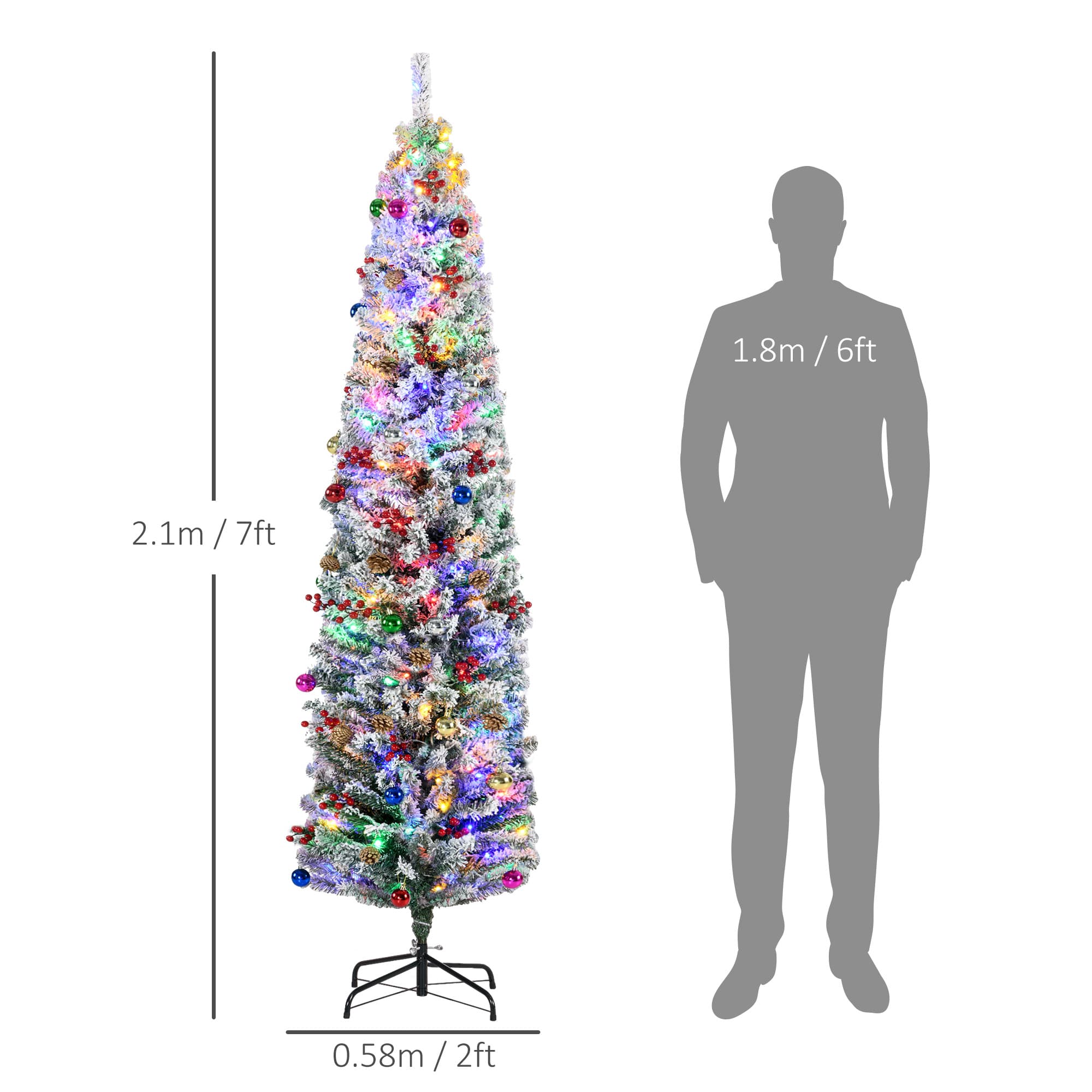 Transform Your Home with this 7ft Pre-Lit Snowy Christmas Tree - image 2