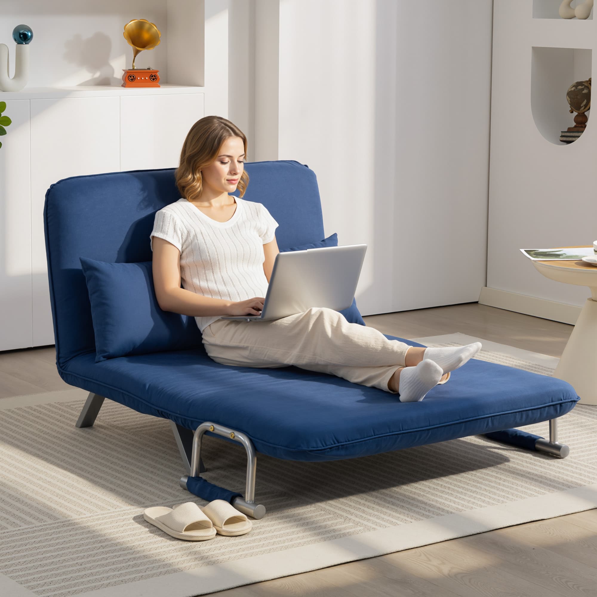 Transform Your Space with this Dark Blue Click-Clack Sofa Bed - image 5