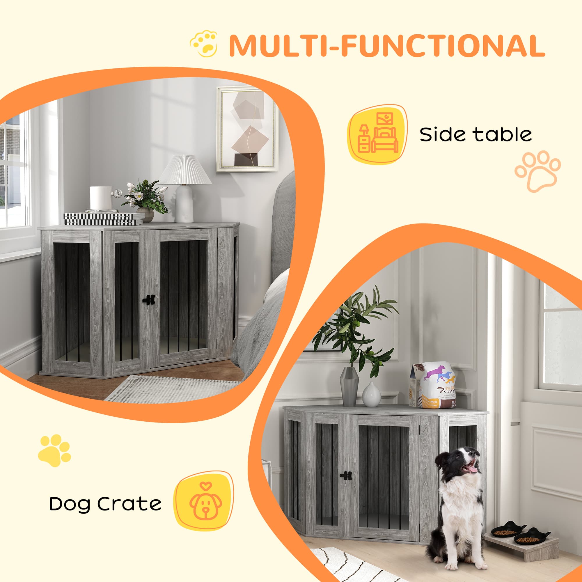 Transform Your Space with the PawHut Dog Crate Side Table - image 3