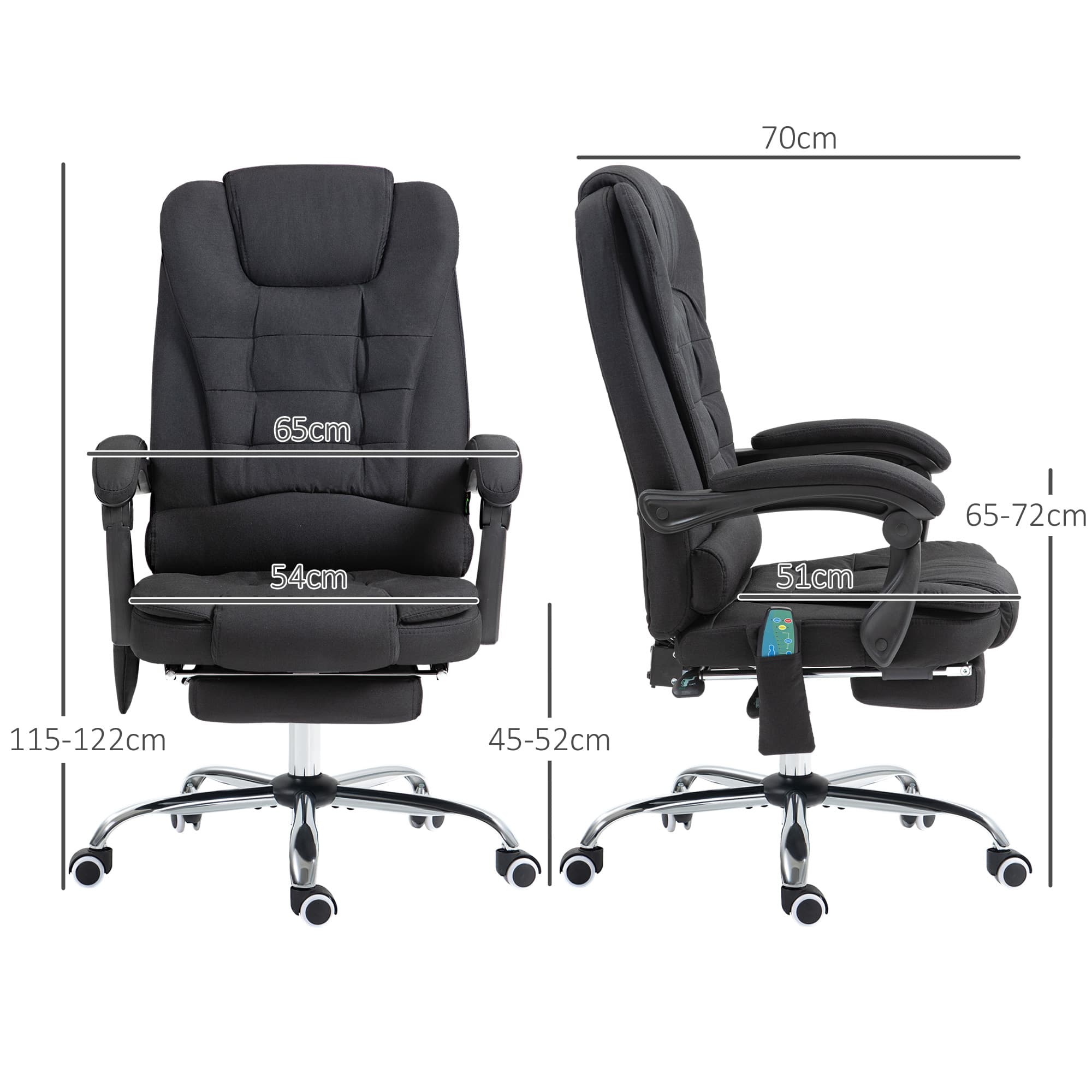 Transform Your Workday with the Vinsetto Heated Massage Chair - image 3