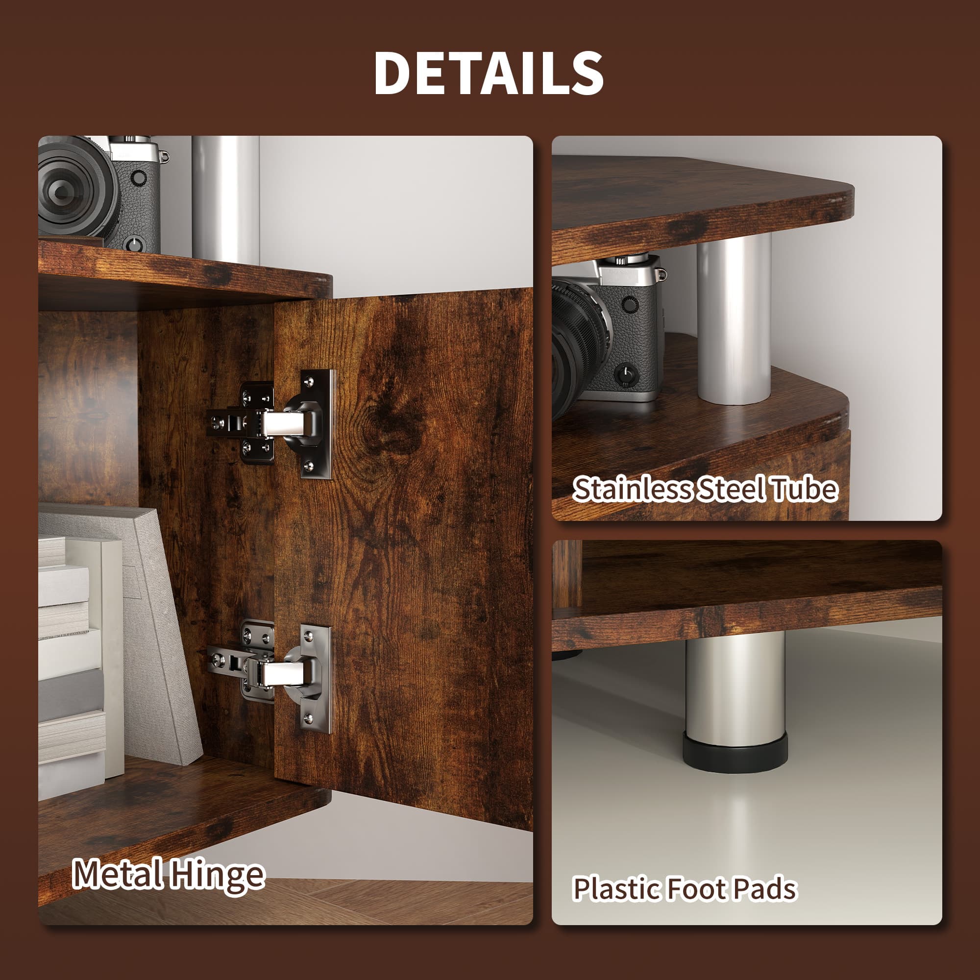 Transform Your Living Room with this Rustic Brown TV Unit - image 1