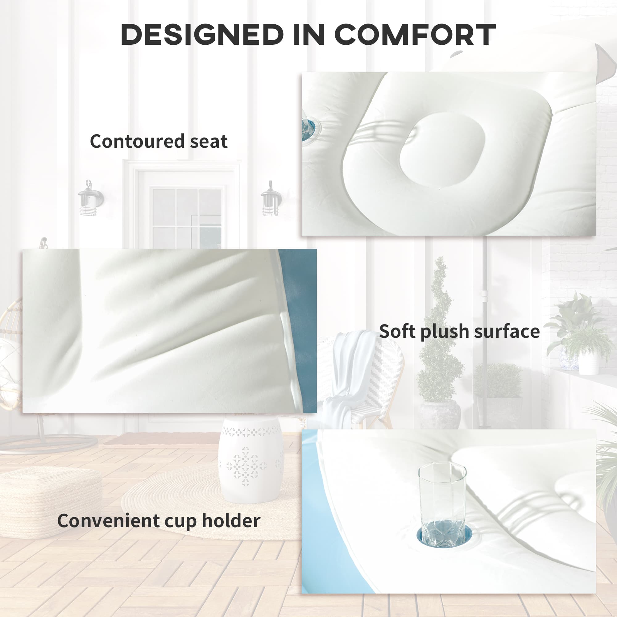 Inflatable Lounge Chair with Matching Footstool — Sets Up in Minutes - image 3
