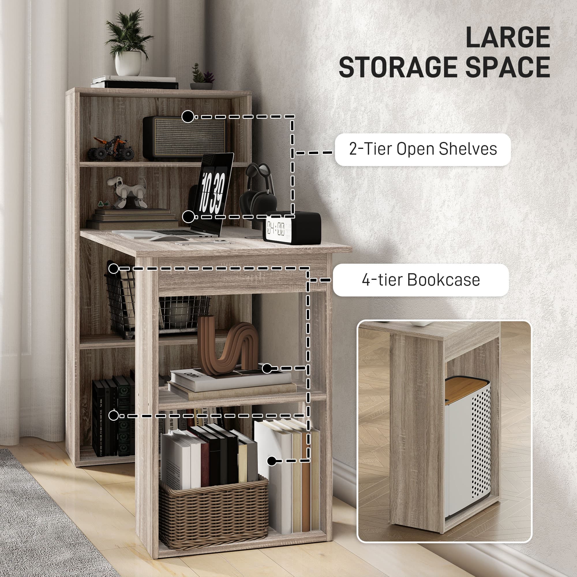 Transform Your Workspace with this 120cm Grey Storage Desk - image 5