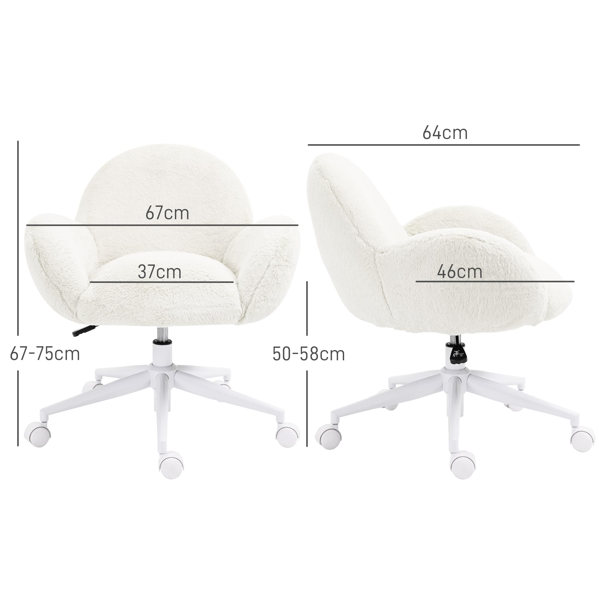 Transform Your Space with this Fluffy Cream Vanity Chair - image 4