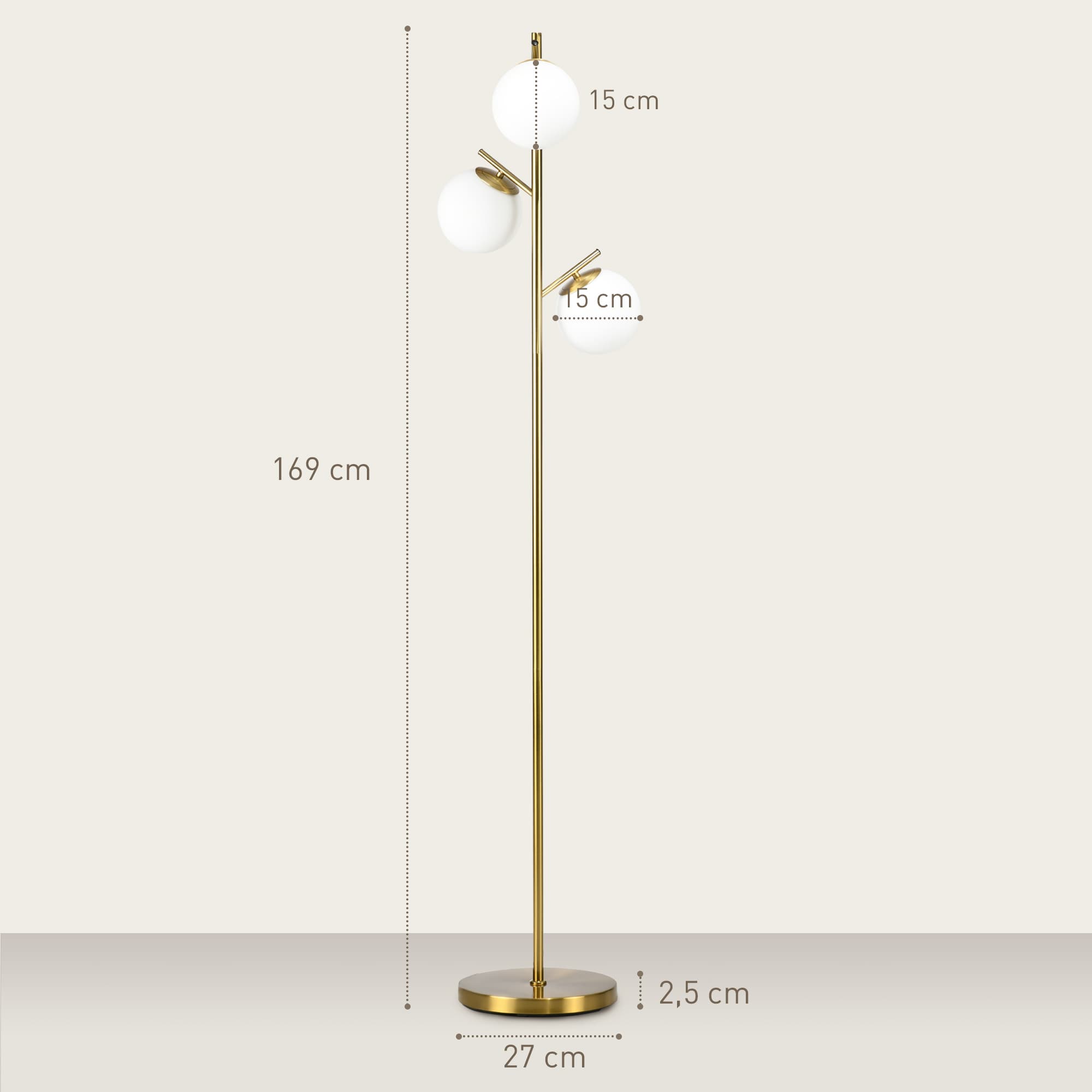 Modern Gold 3-Light Tree Floor Lamp for Effortless Ambience - image 4