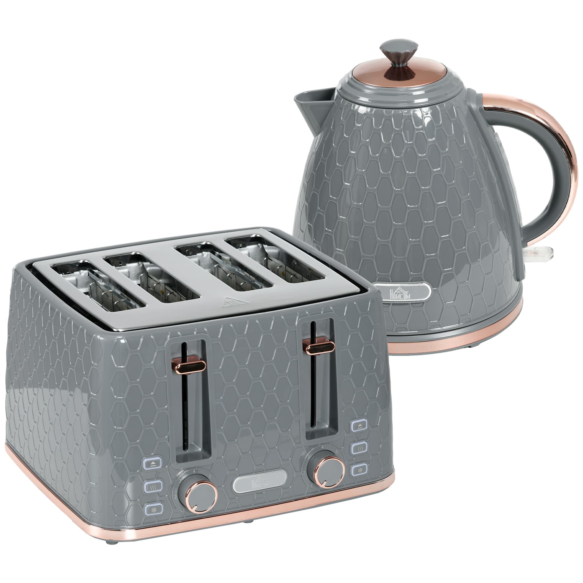 Grey Honeycomb Rapid Boil Kettle for Everyday Tea - image 1