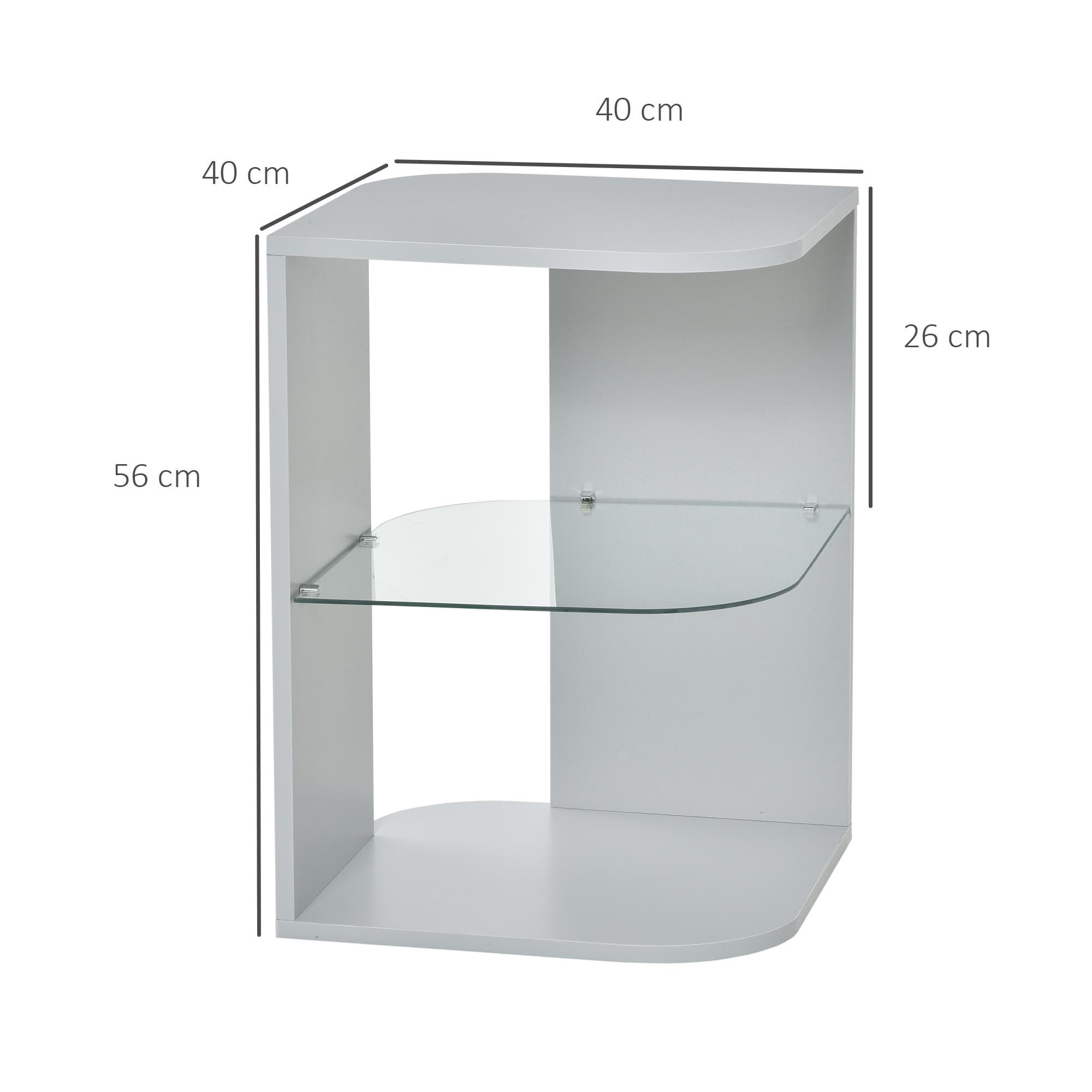 Transform Your Space with this Curved 3-Tier Grey Nightstand - image 2