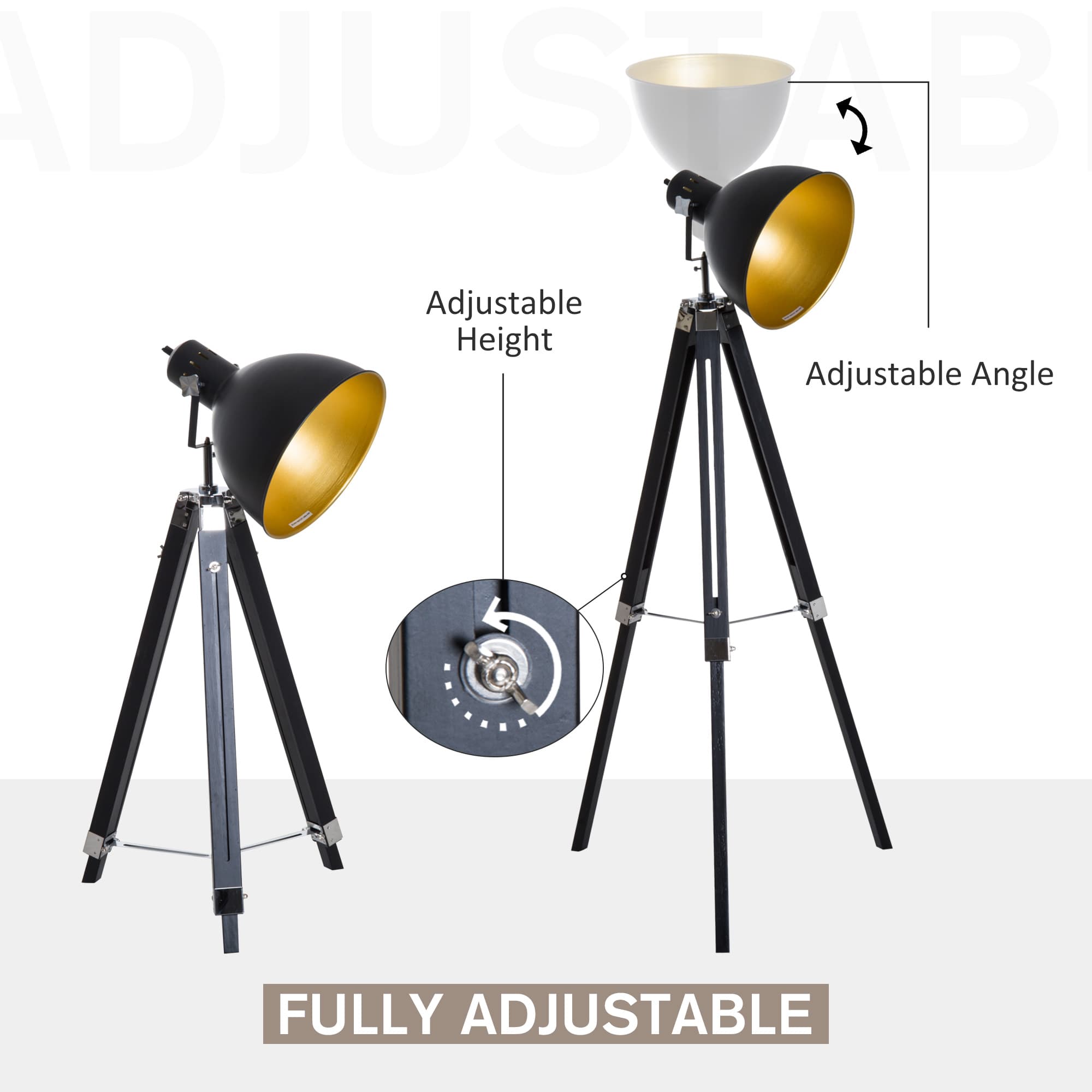 Transform Your Space with this Industrial Tripod Spotlight Lamp - image 4