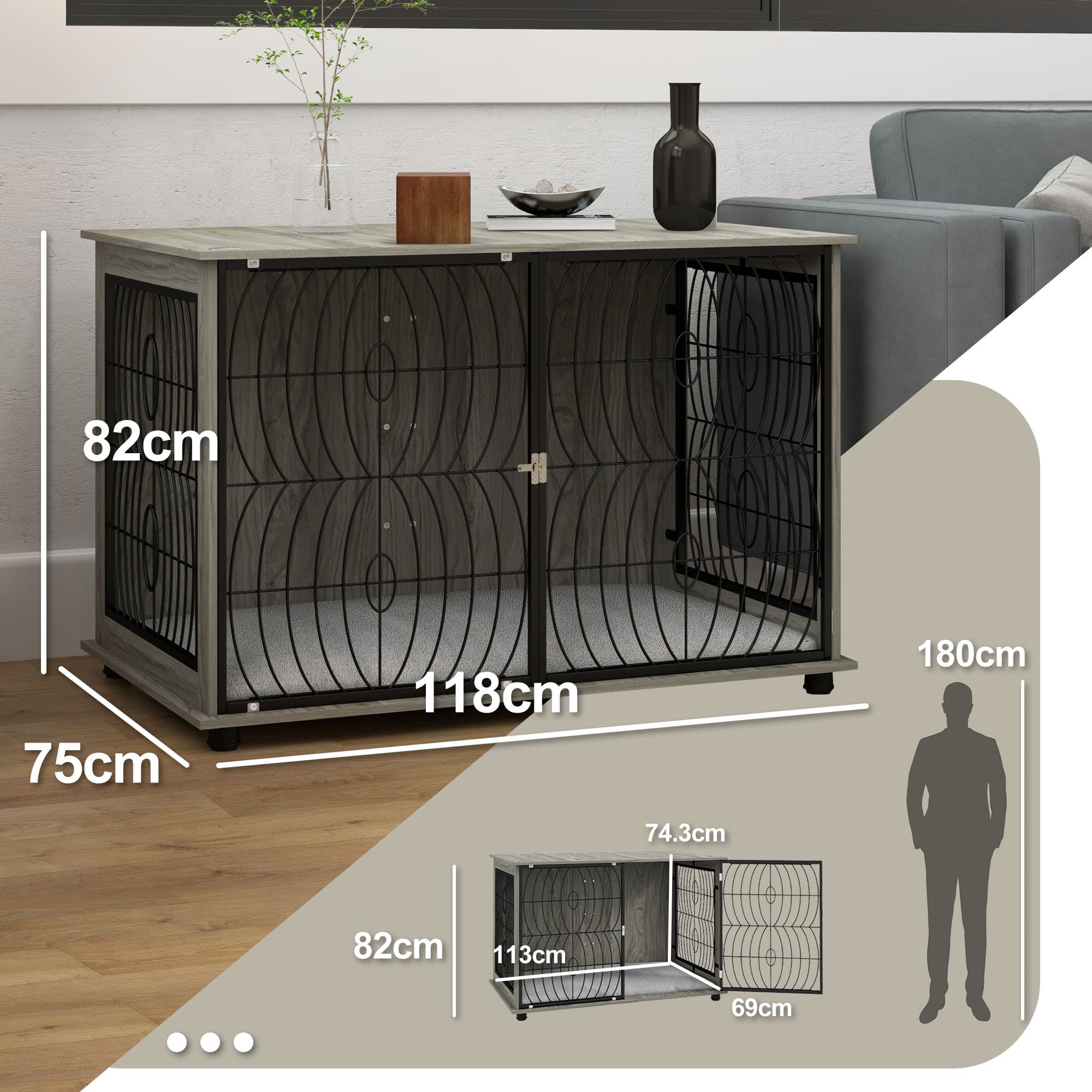 Transform Your Space with this XL Dog Crate Sideboard - image 1
