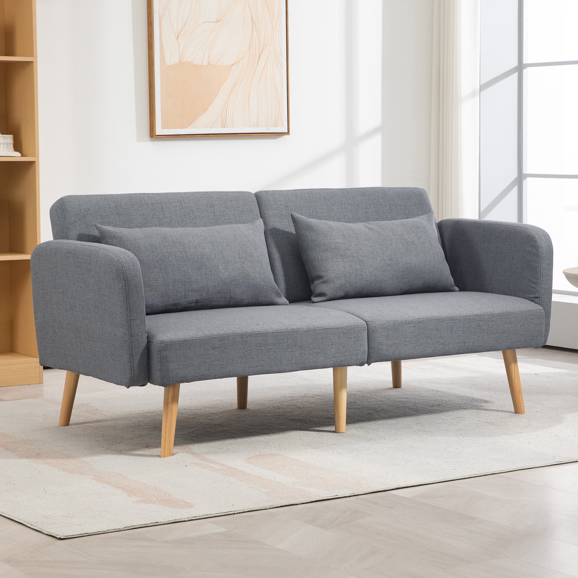 Transform Your Space with this Grey Click-Clack Sofa Bed - image 5