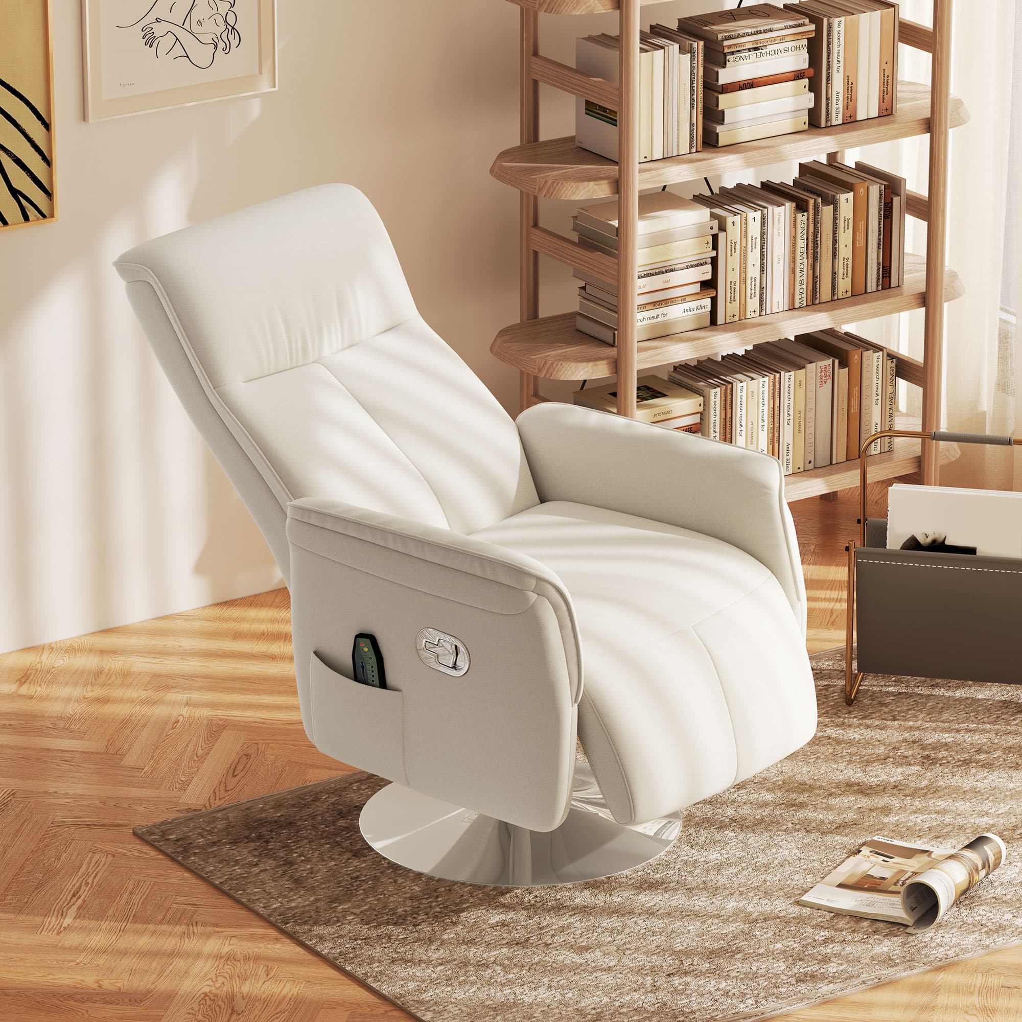 Transform Your Rest with the Cream 10-Point Massage Recliner - image 1