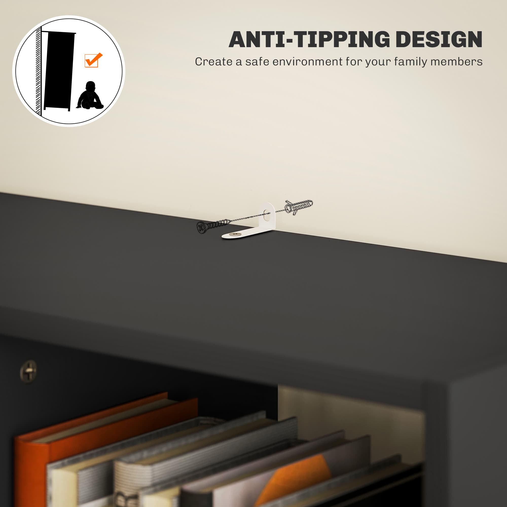 Transform Your Space with this Tall Black Freestanding Bookcase - image 3