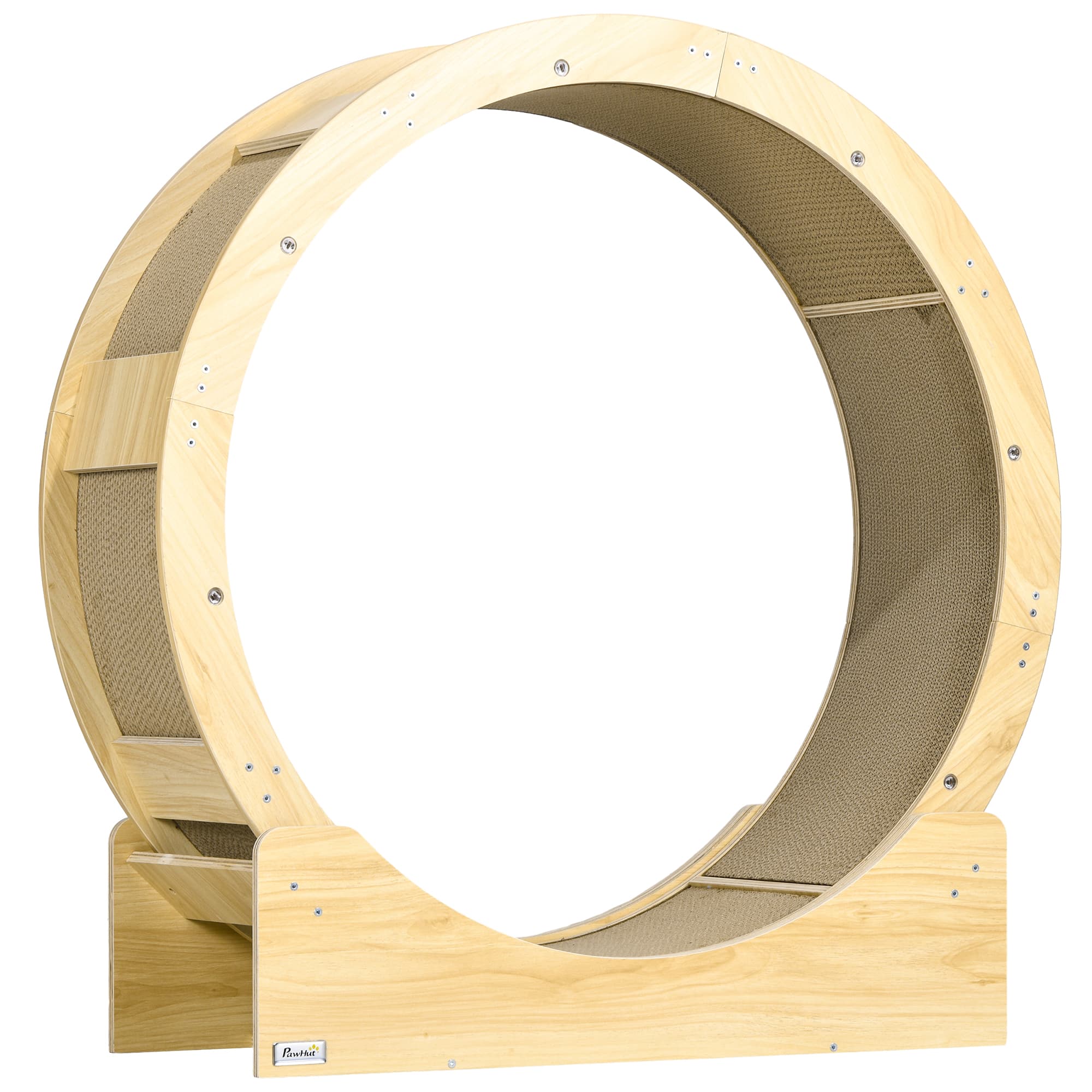 Wooden Cat Exercise Wheel with Integrated Scratching Pads - image 9