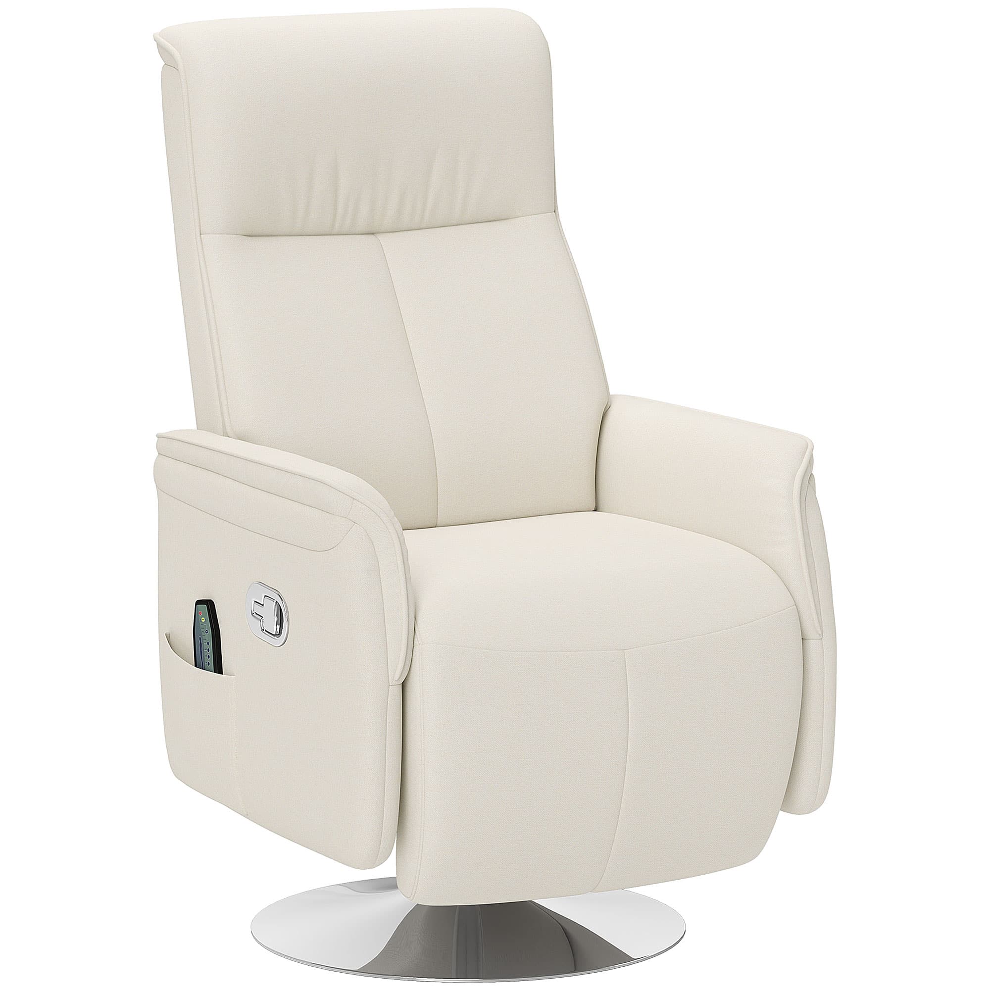 Transform Your Rest with the Cream 10-Point Massage Recliner - Cream