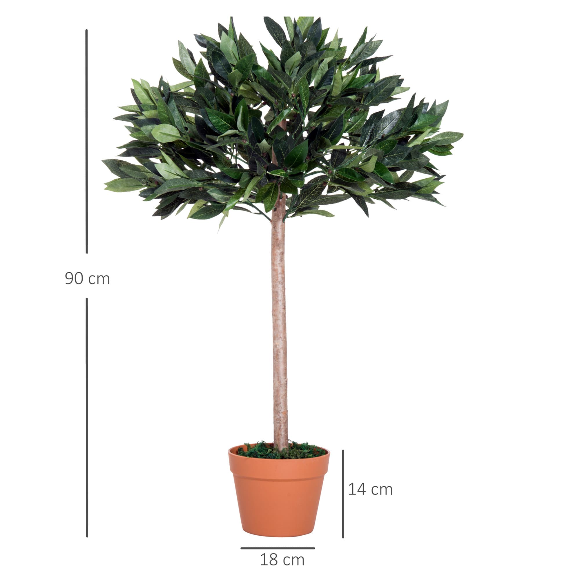 Two fuss-free artificial olive topiary trees, ready to display - image 1