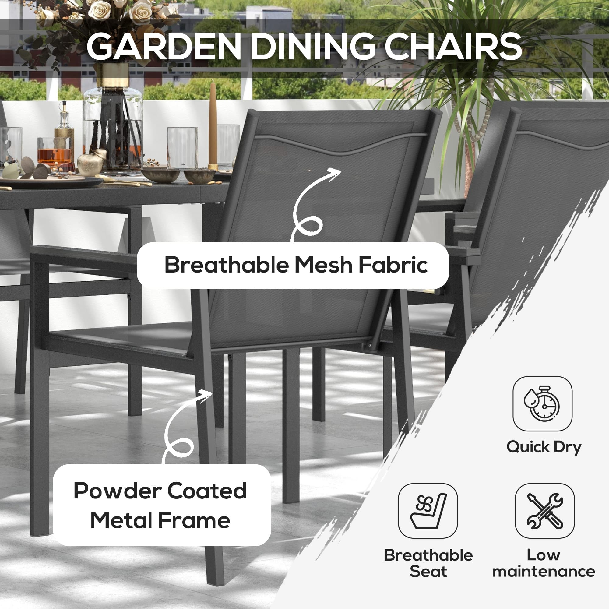 Transform Your Space With This 7-Piece Metal Dining Set - image 3