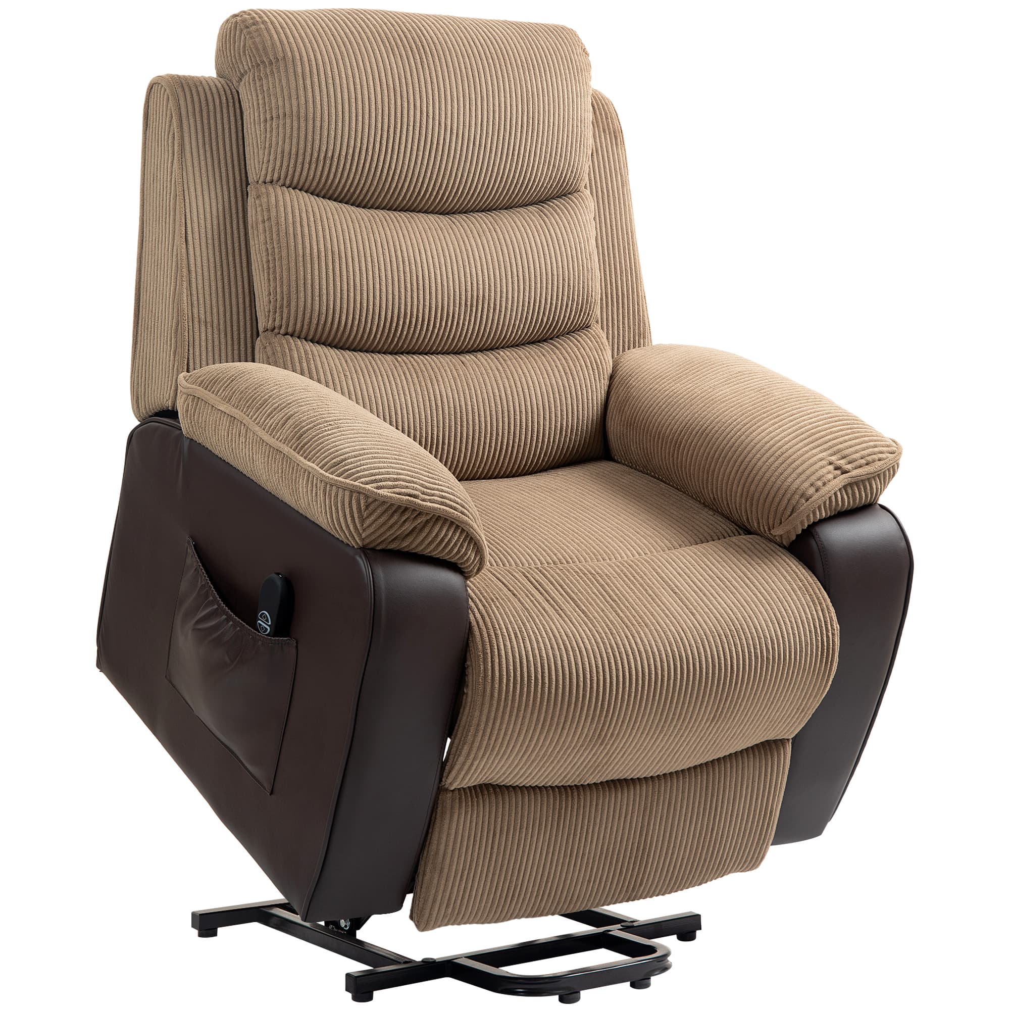 Discover Effortless Comfort: Oversized Riser Recliner Chair - Brown