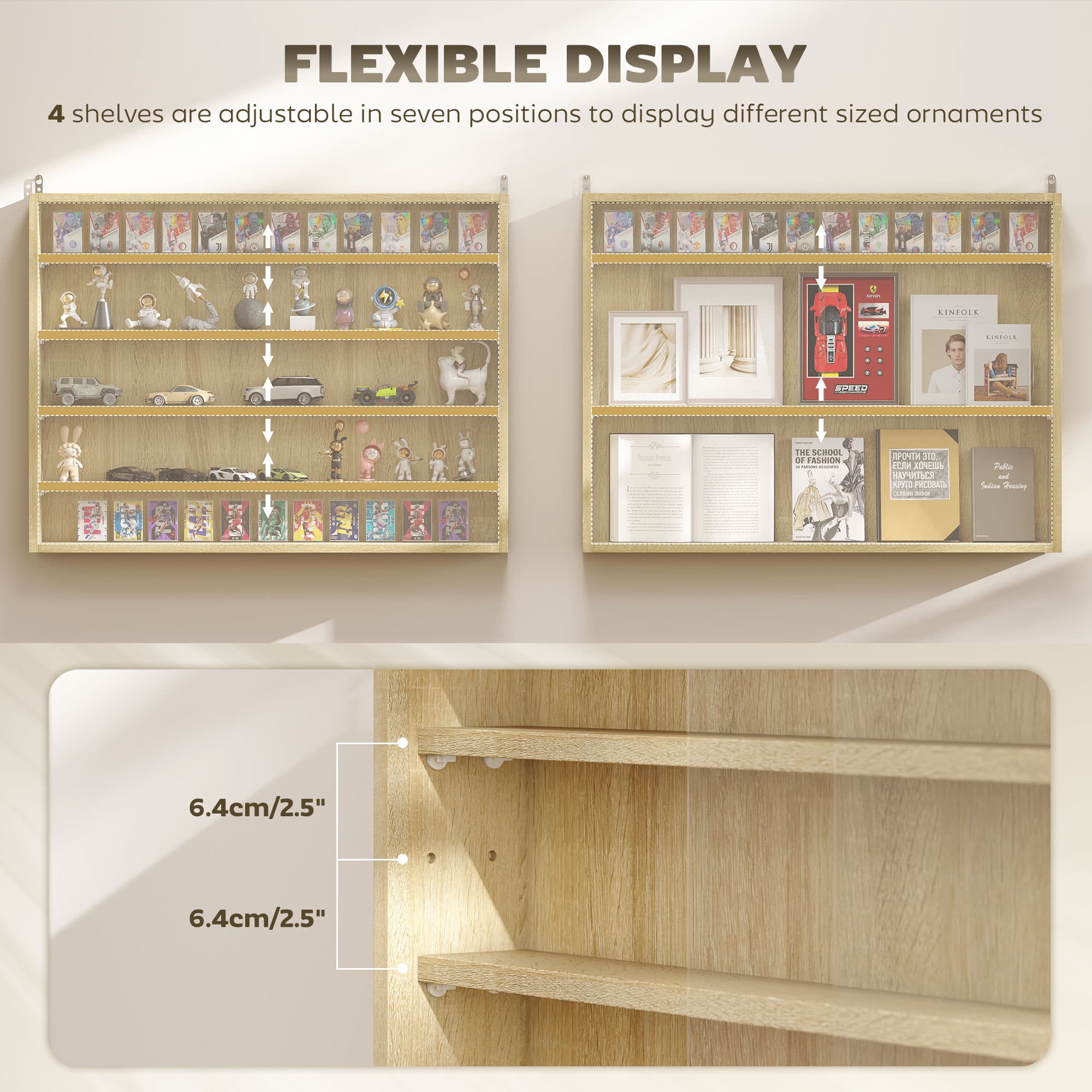Wall-Mounted Display Cabinet for Ornaments and Collectibles - image 5