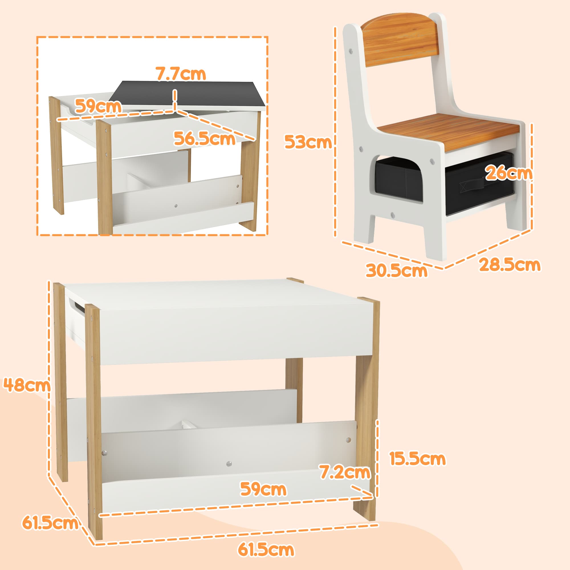 Transform Playtime with this 3-Piece Kids Table Set - image 1