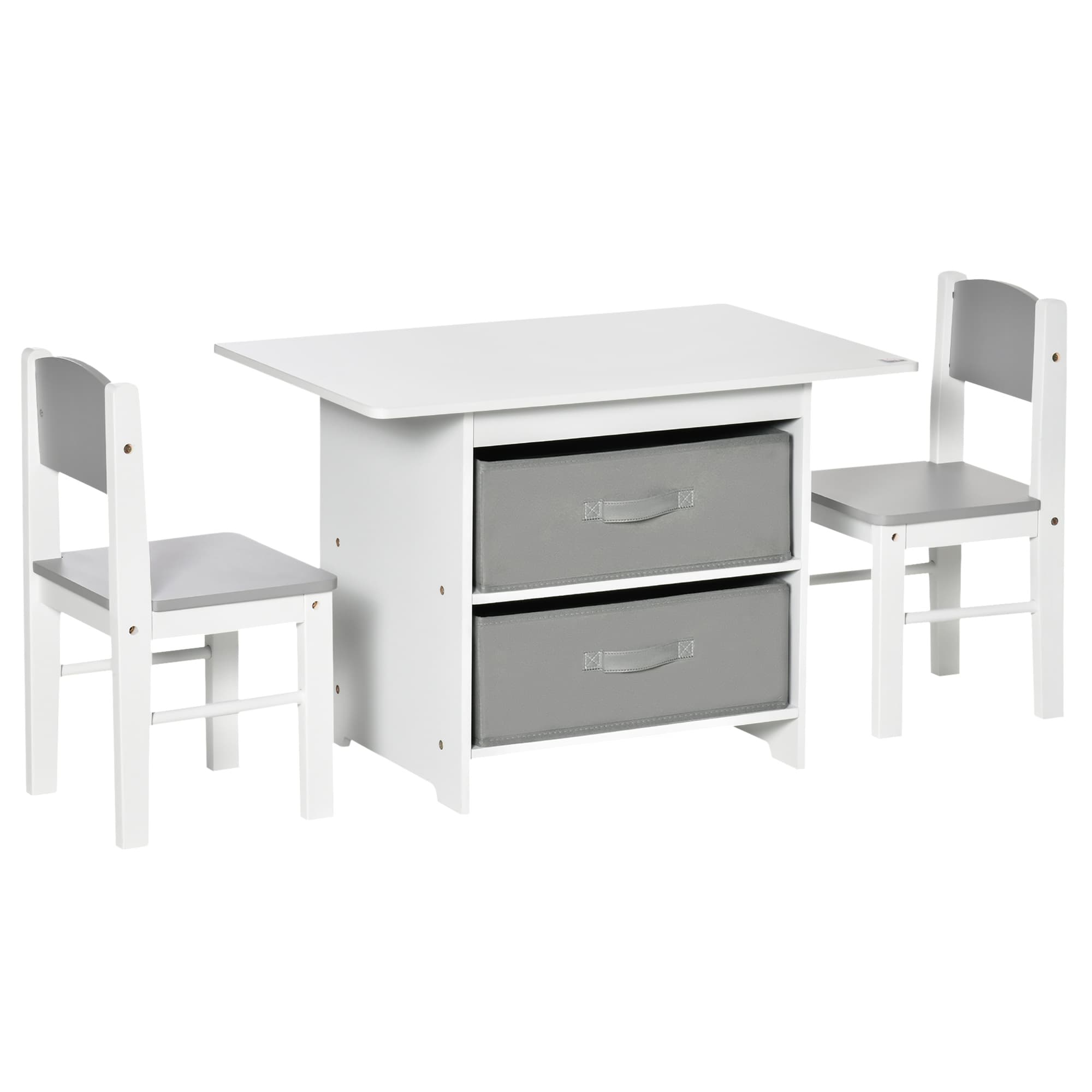 Transform Playtime with this 3-Piece Kids Table and Chairs Set - White