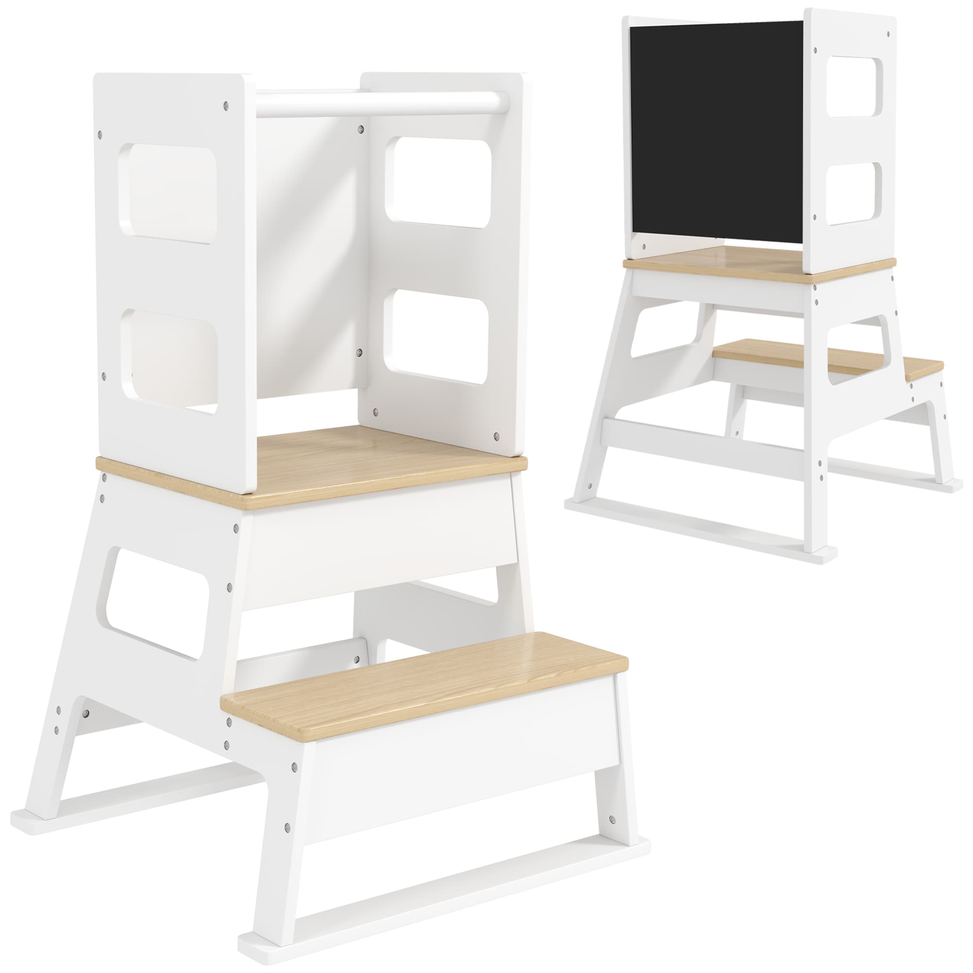 Transform Daily Routines with this 2-in-1 Toddler Tower - White