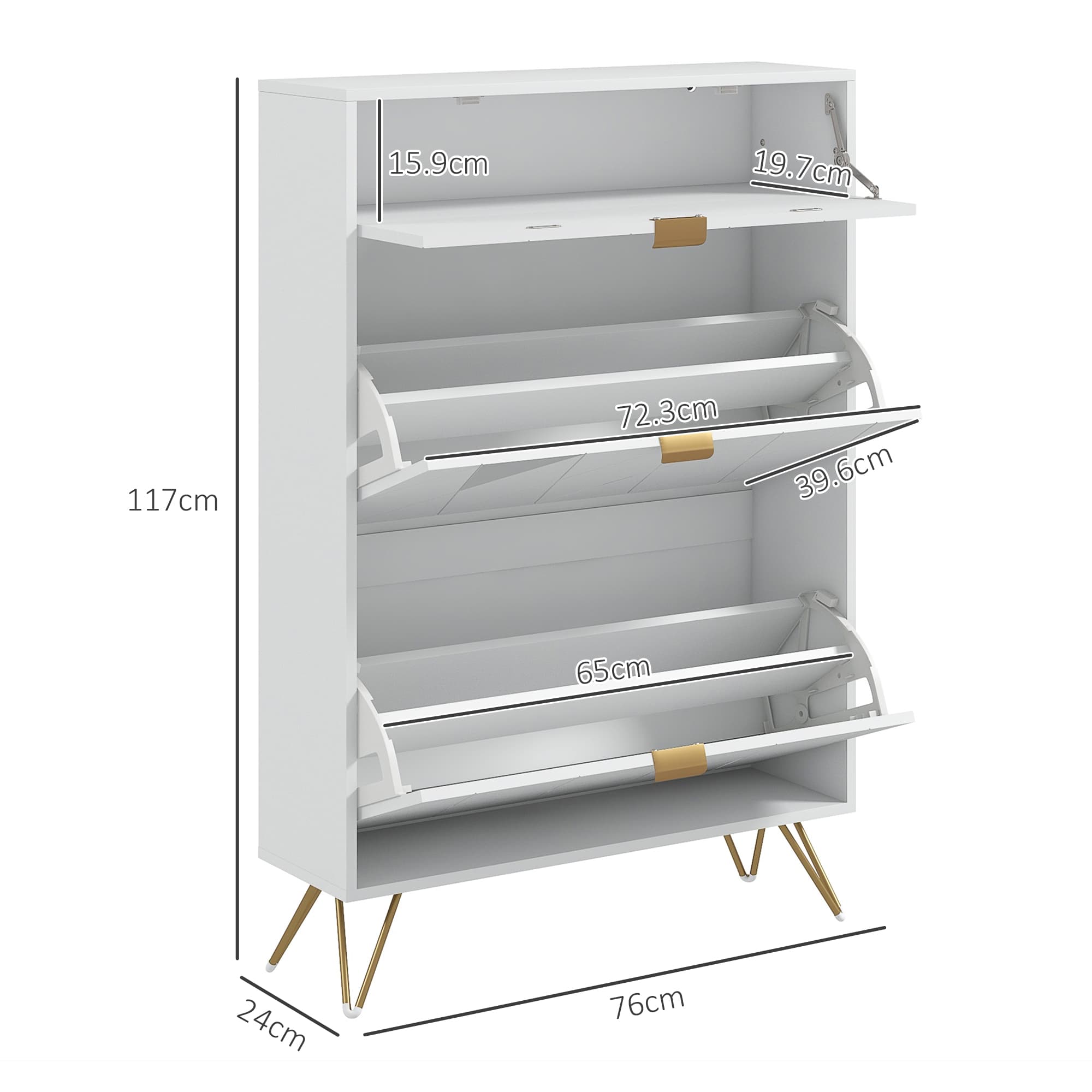 Slim White Shoe Cabinet — Holds 12 Pairs in a Hallway Footprint - image 5