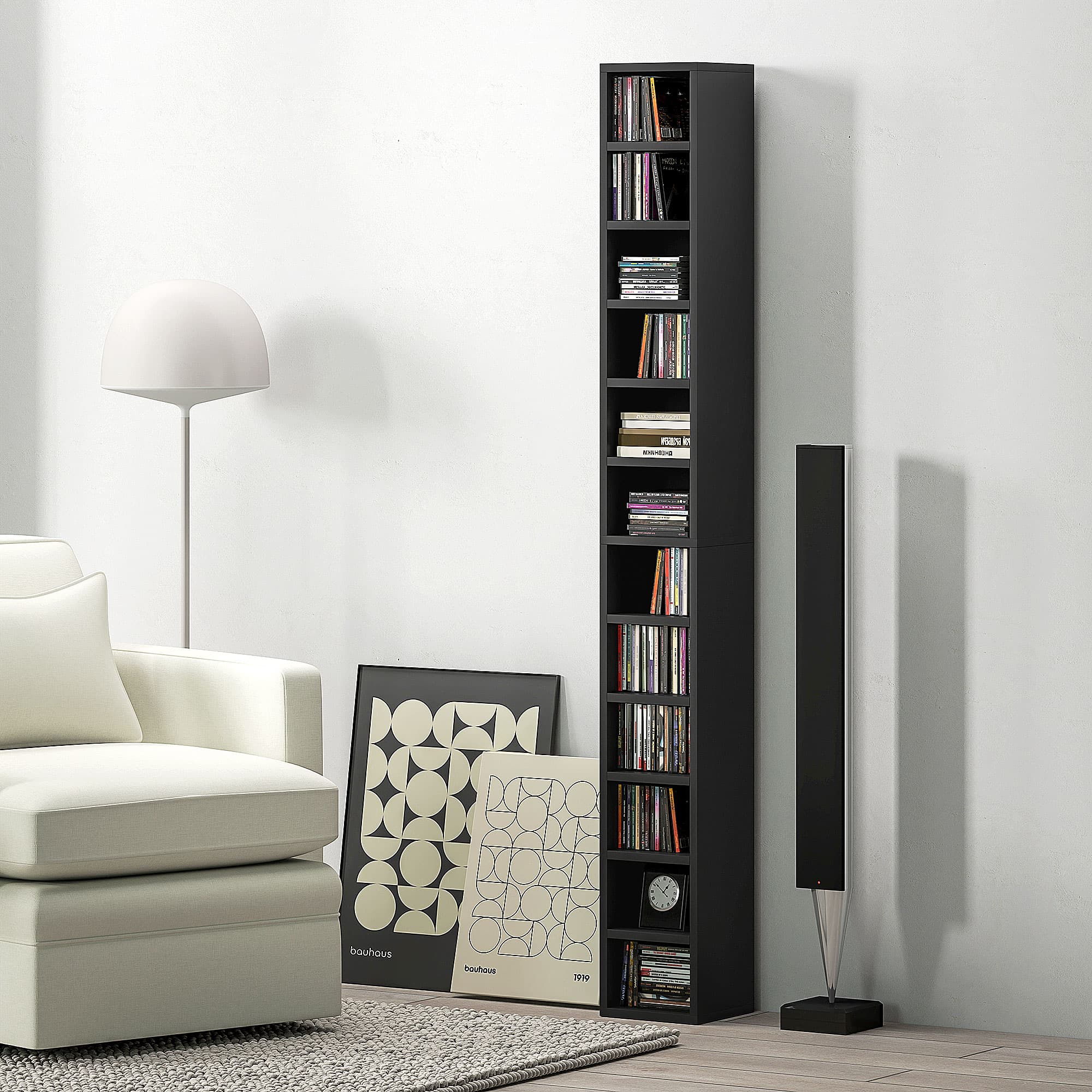 204 CD Tall Narrow Storage Tower in Black - image 4