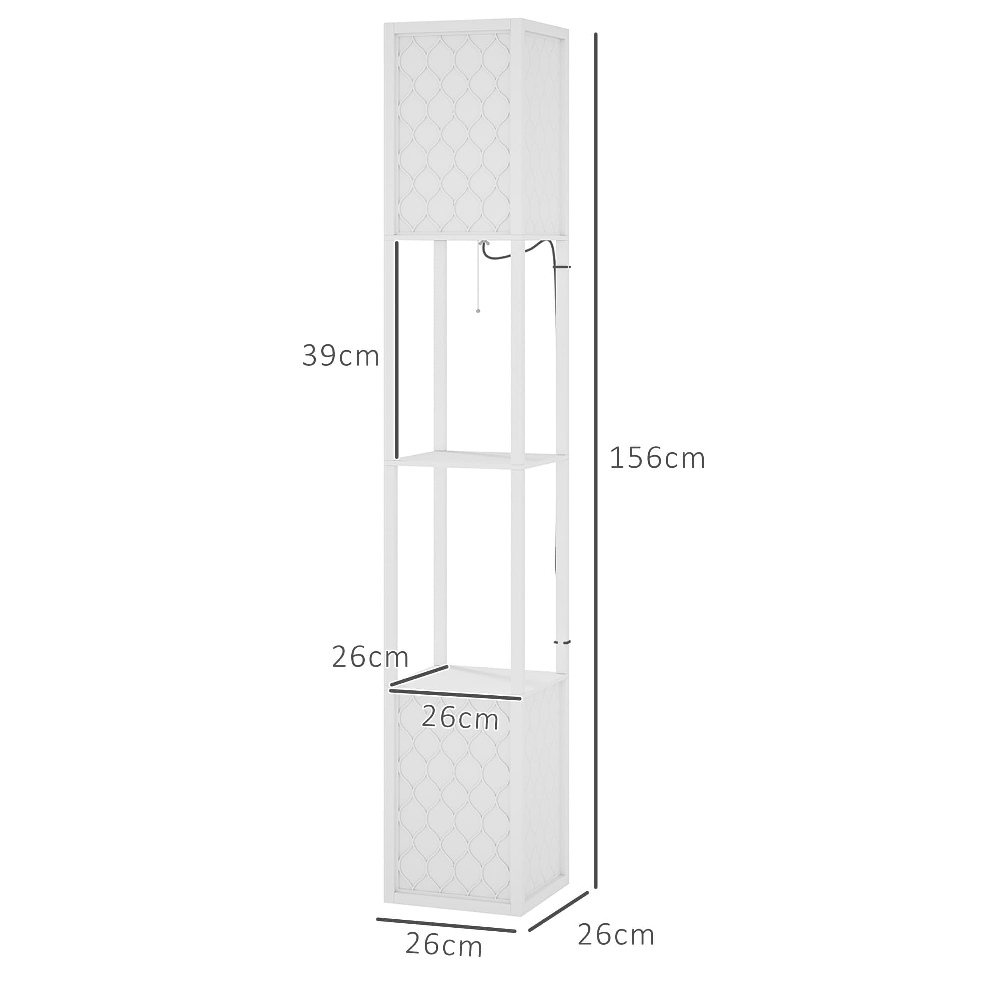 Dual-Light Floor Lamp with Two Built-In Display Shelves - image 3