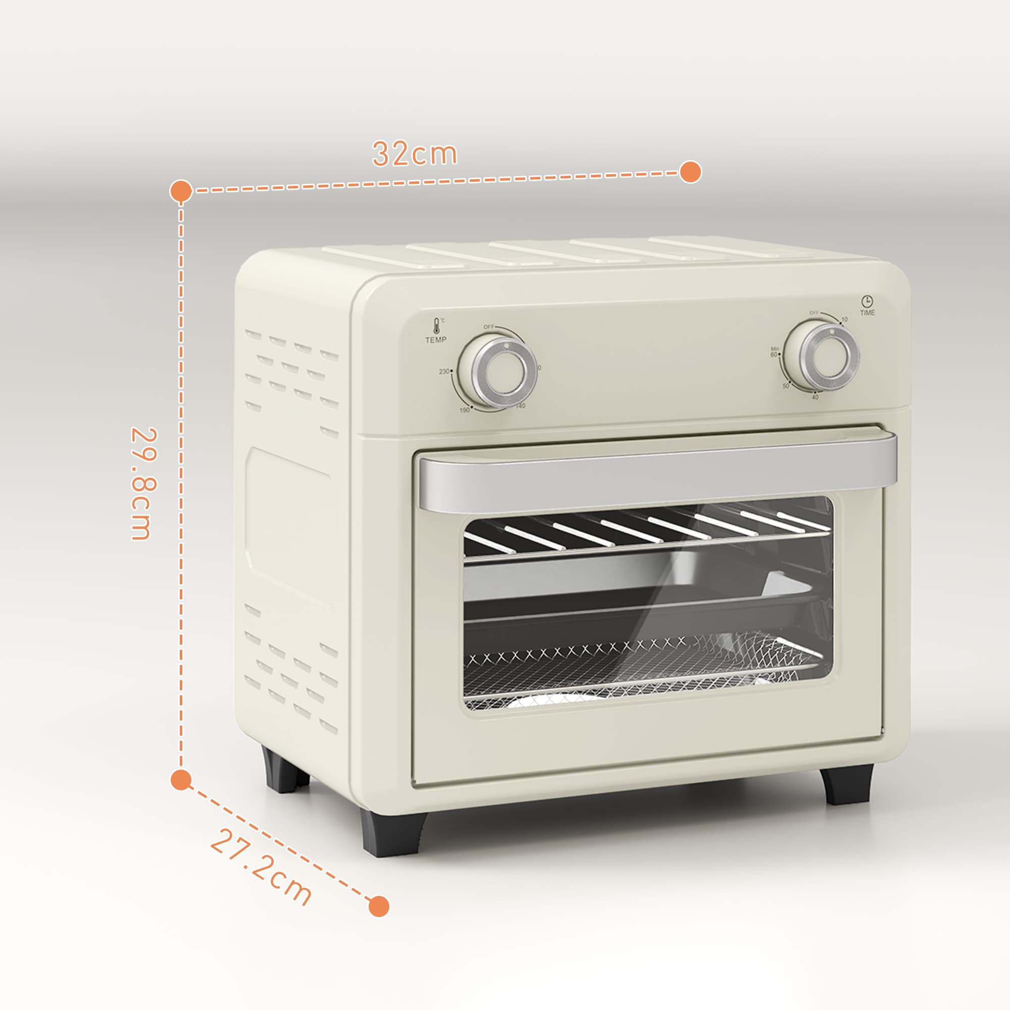 Compact 10L Air Fryer Oven for Roasting, Baking and Grilling - image 3