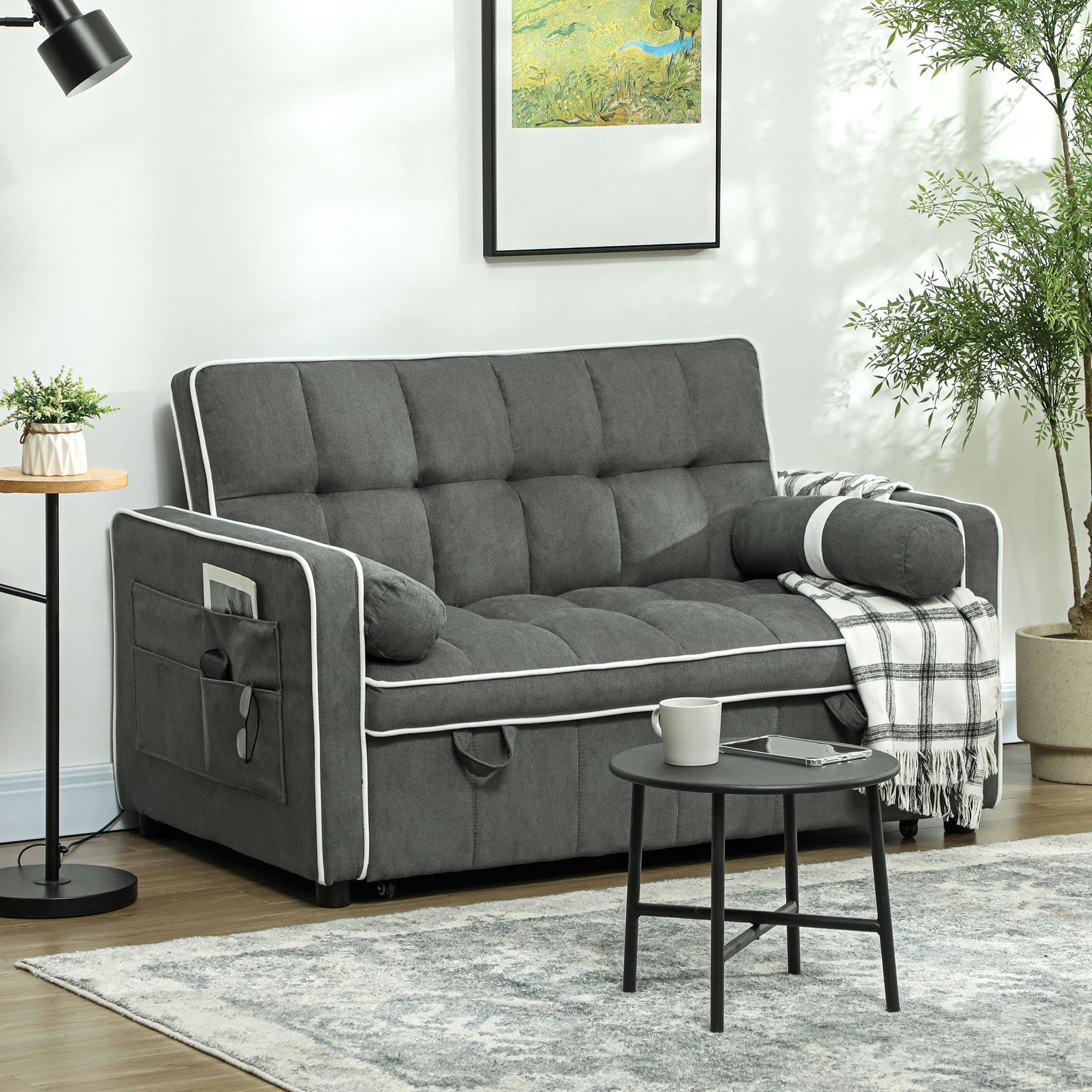 Transform Your Space with this 3-in-1 Charcoal Sofa Bed - image 1